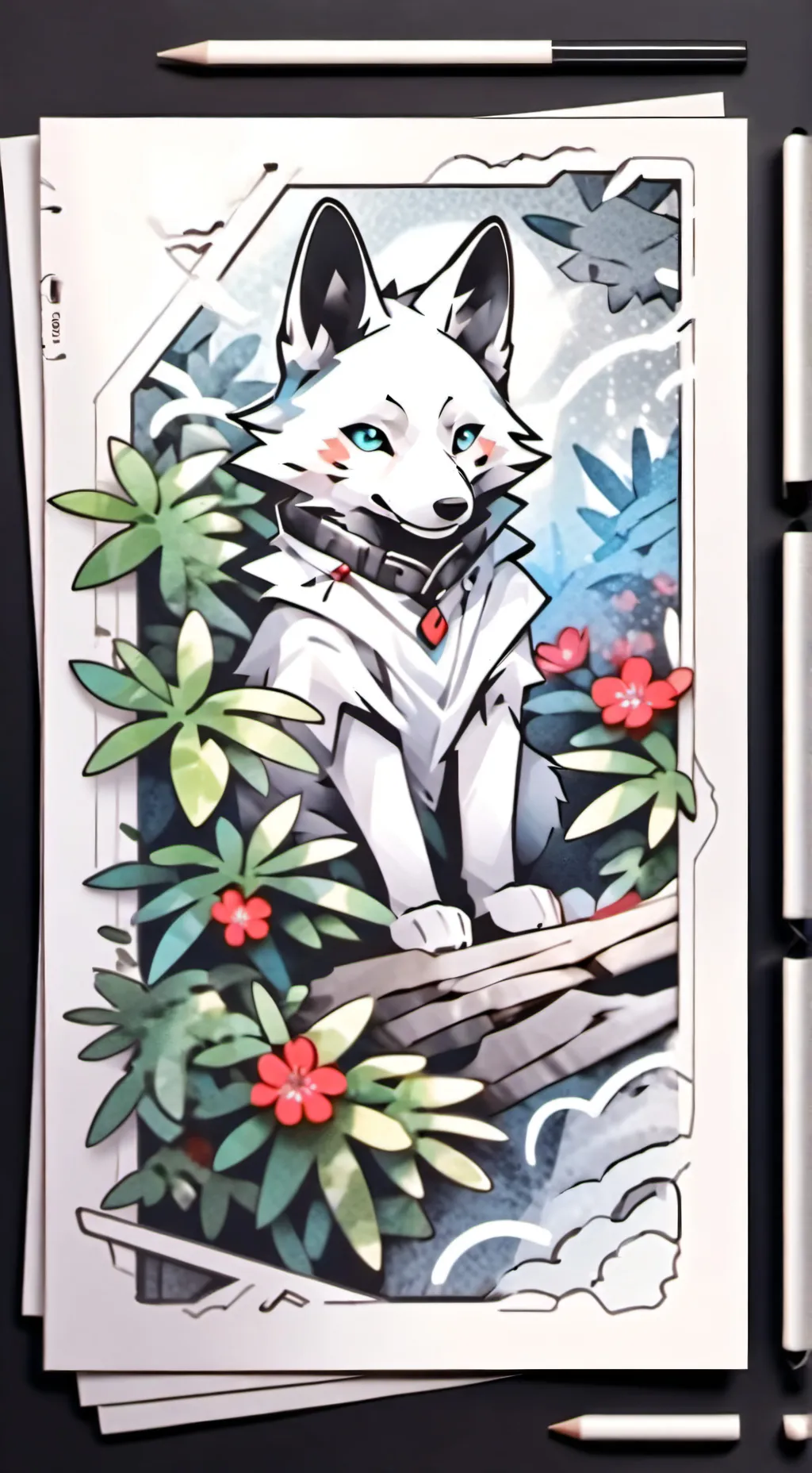 ai character: furry town background