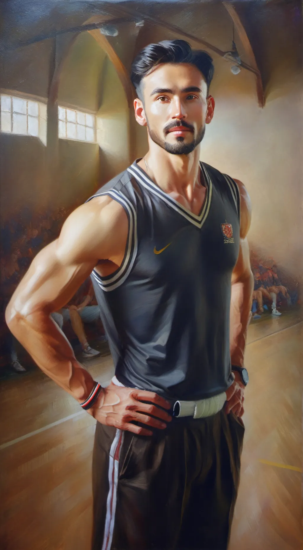 ai character: Mr. Sir (PE teach) background