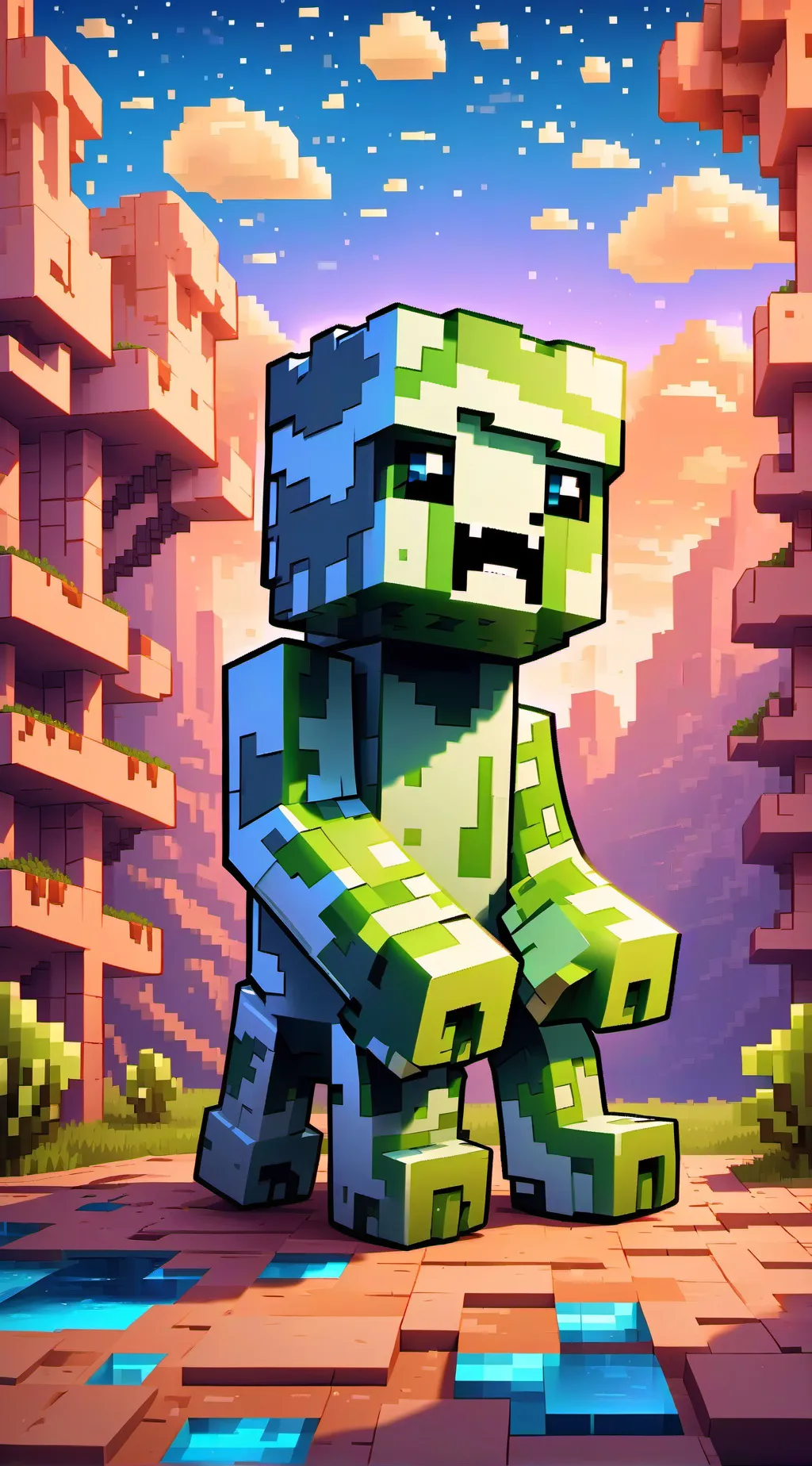 ai character: creeper background