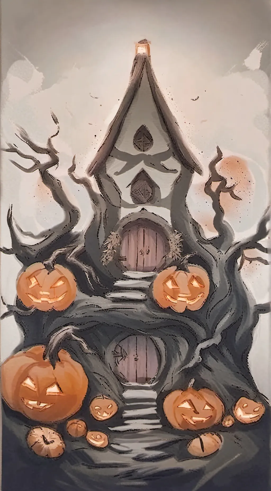 ai character: User Halloween background