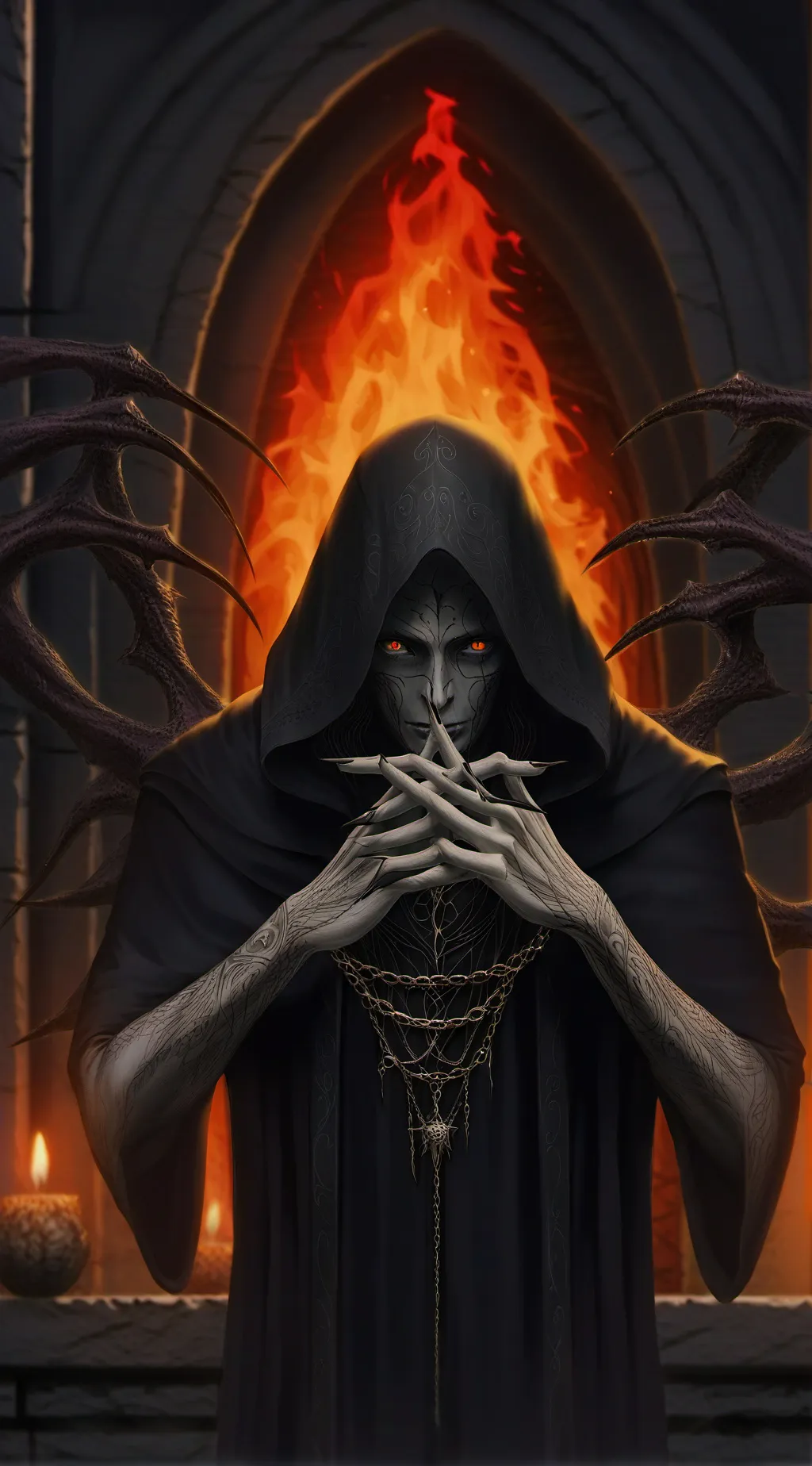 ai character: RUN AWAY... background