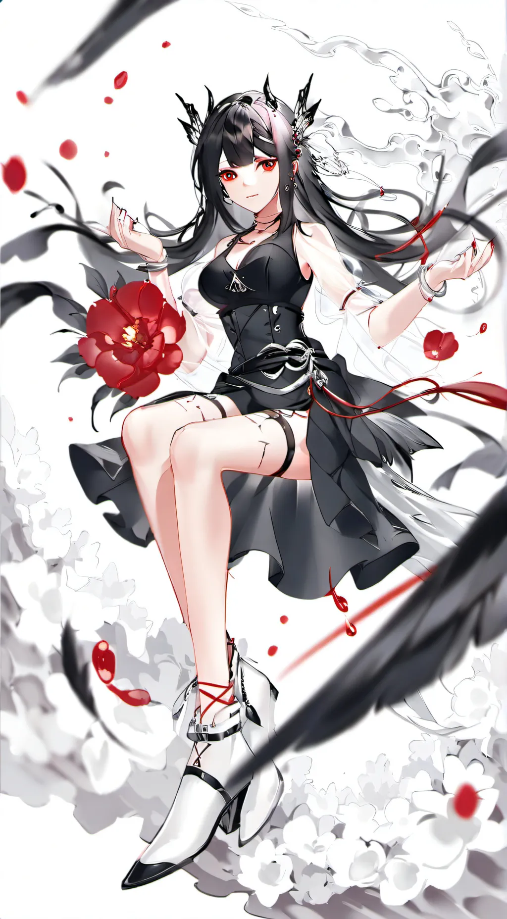 ai character: wither girl background