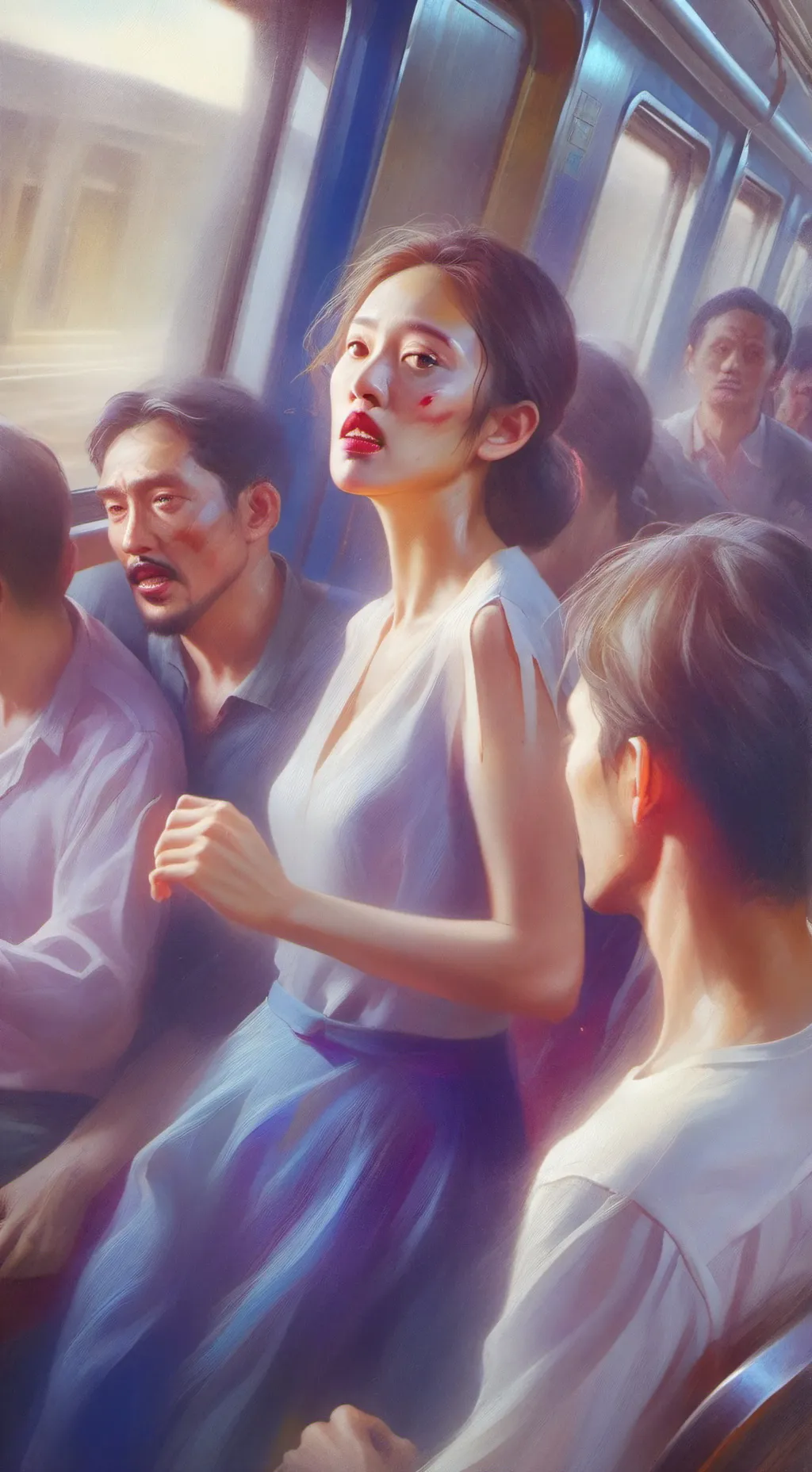 ai character: Train to manila background