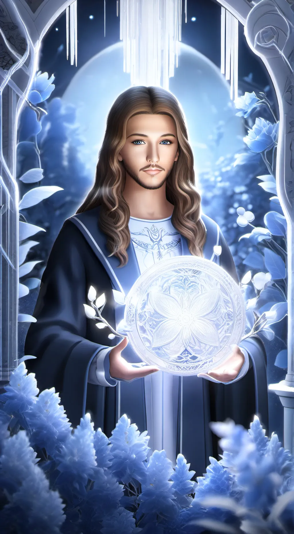 ai character: Jesus Christ  background
