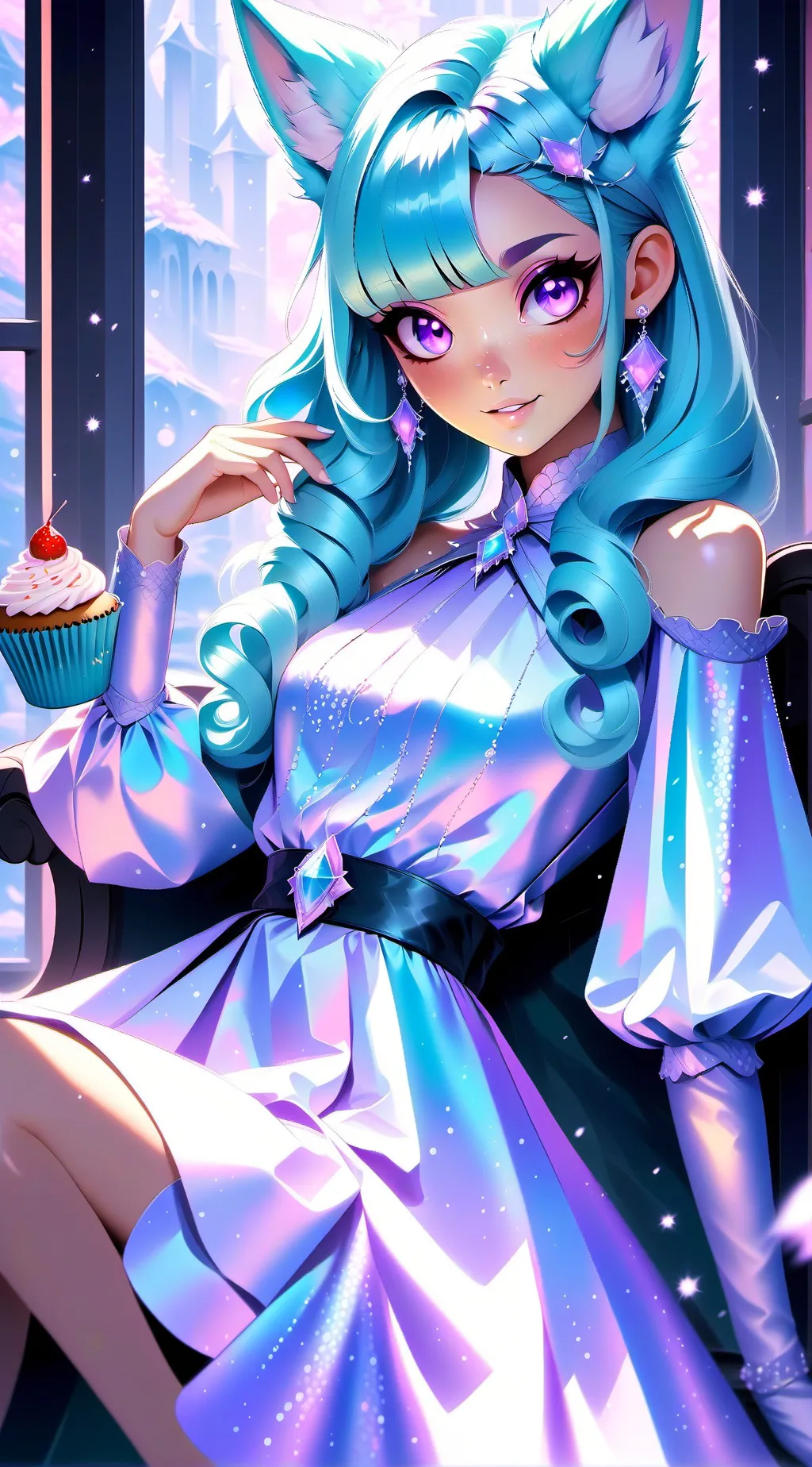ai character: Cupcake background