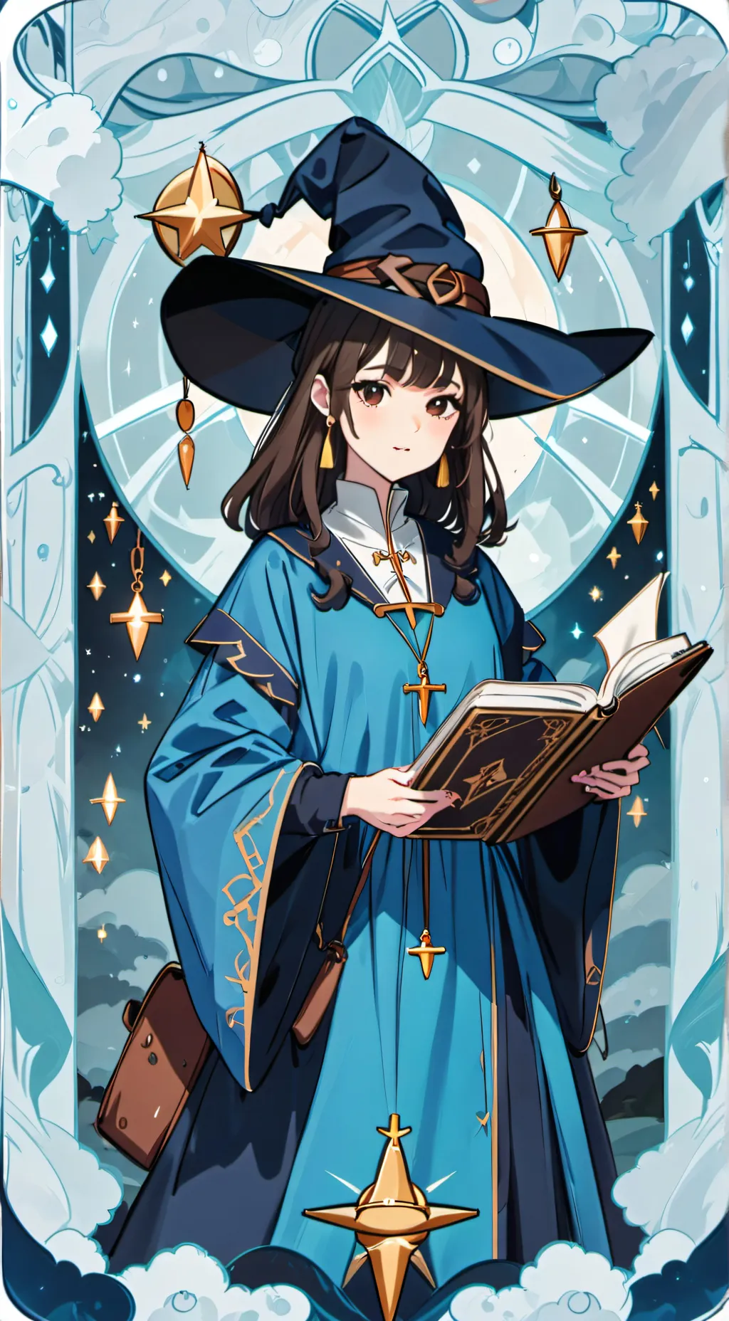 ai character: Witch high school🪄 background