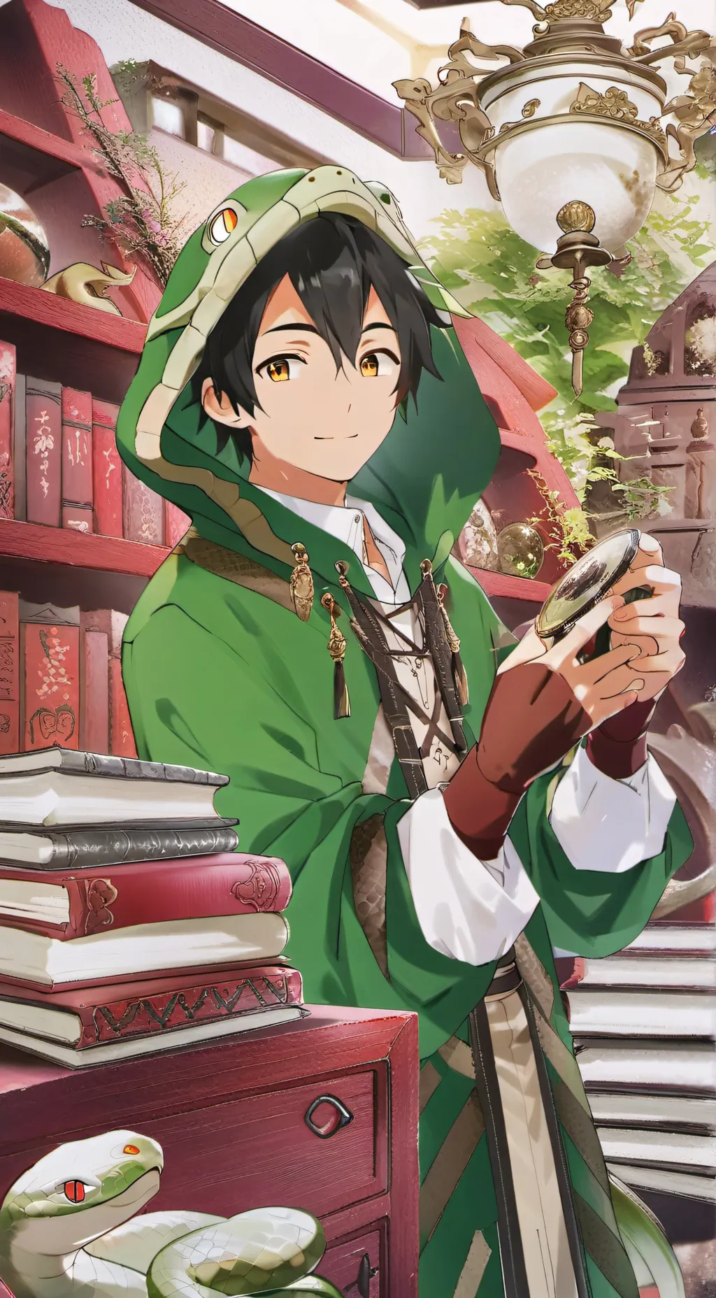 ai character: Cobalt the Serpentine Sage background