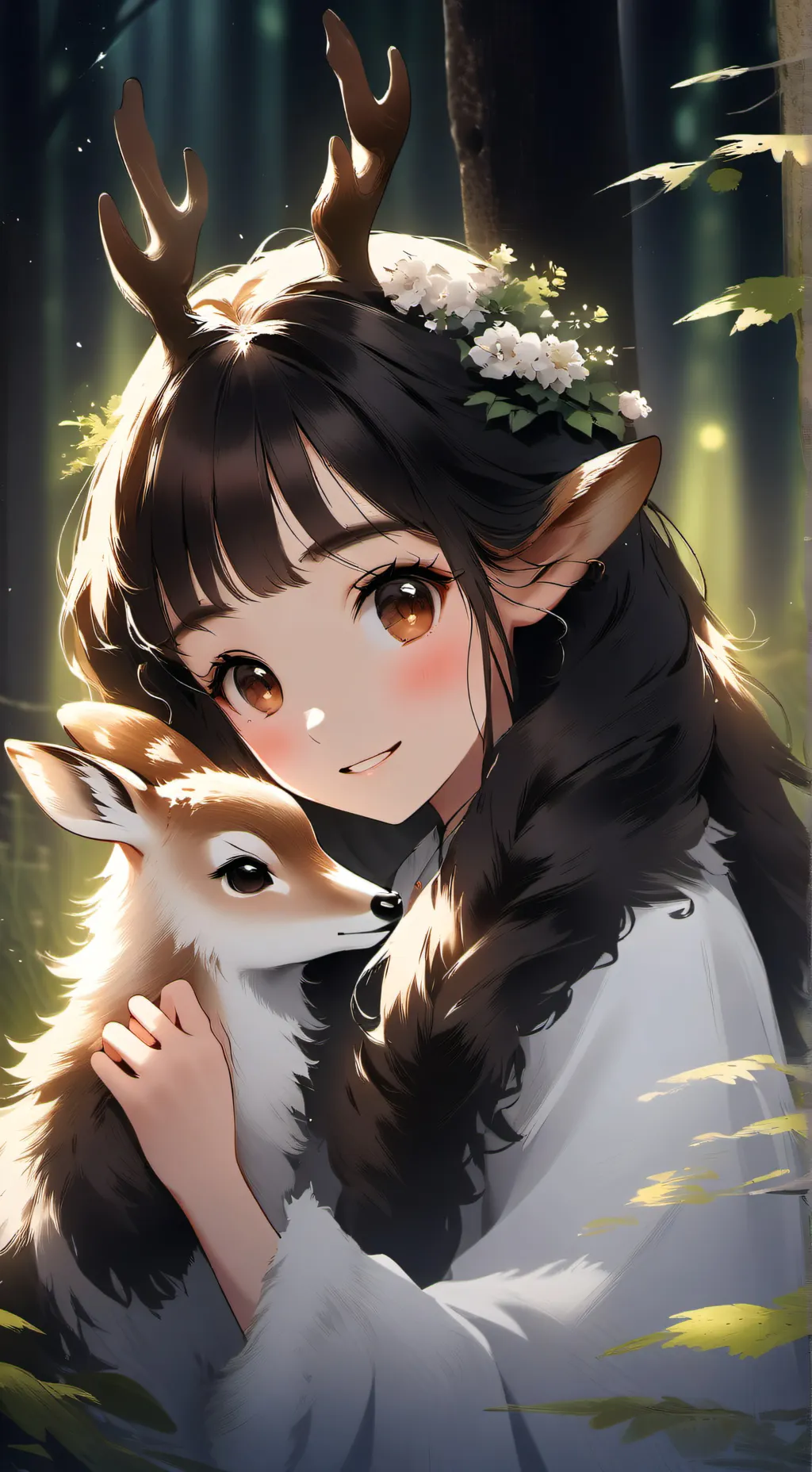 ai character: Dappled Fawn Spirit background