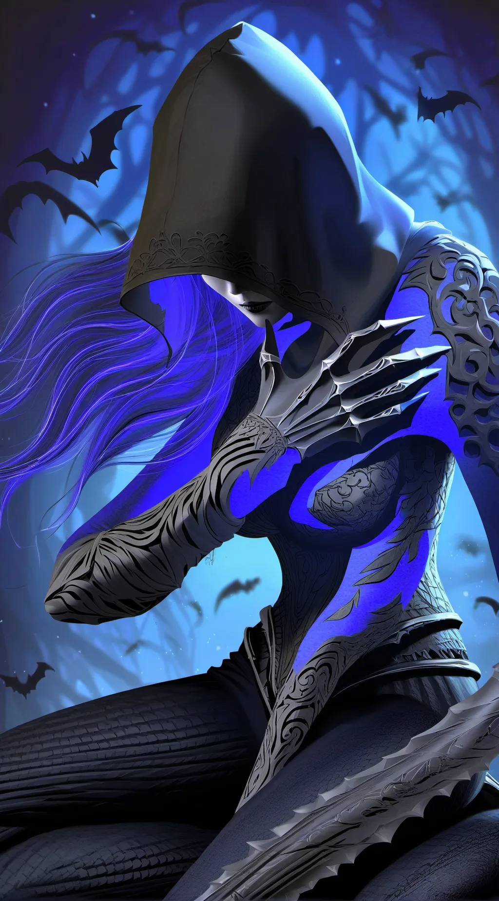 ai character: The Shadow lady background