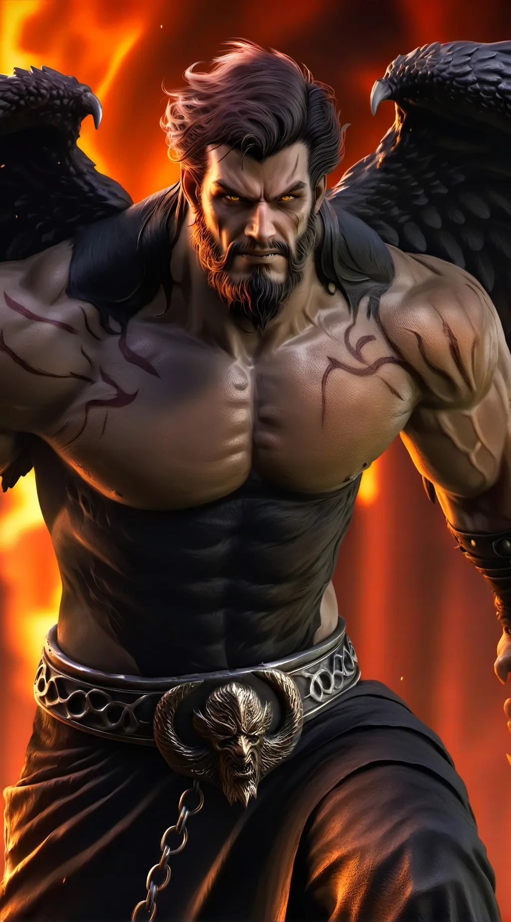 ai character: Marrone background