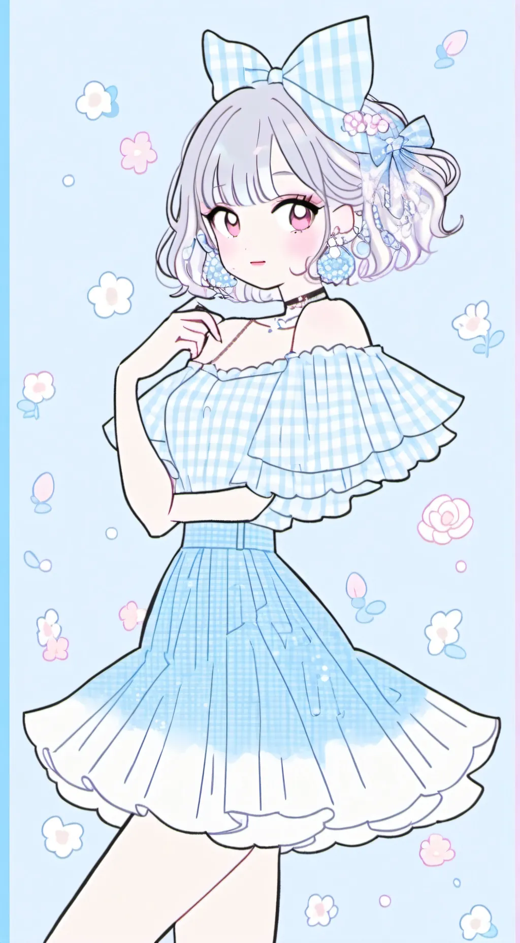 ai character: vives con  mujer background