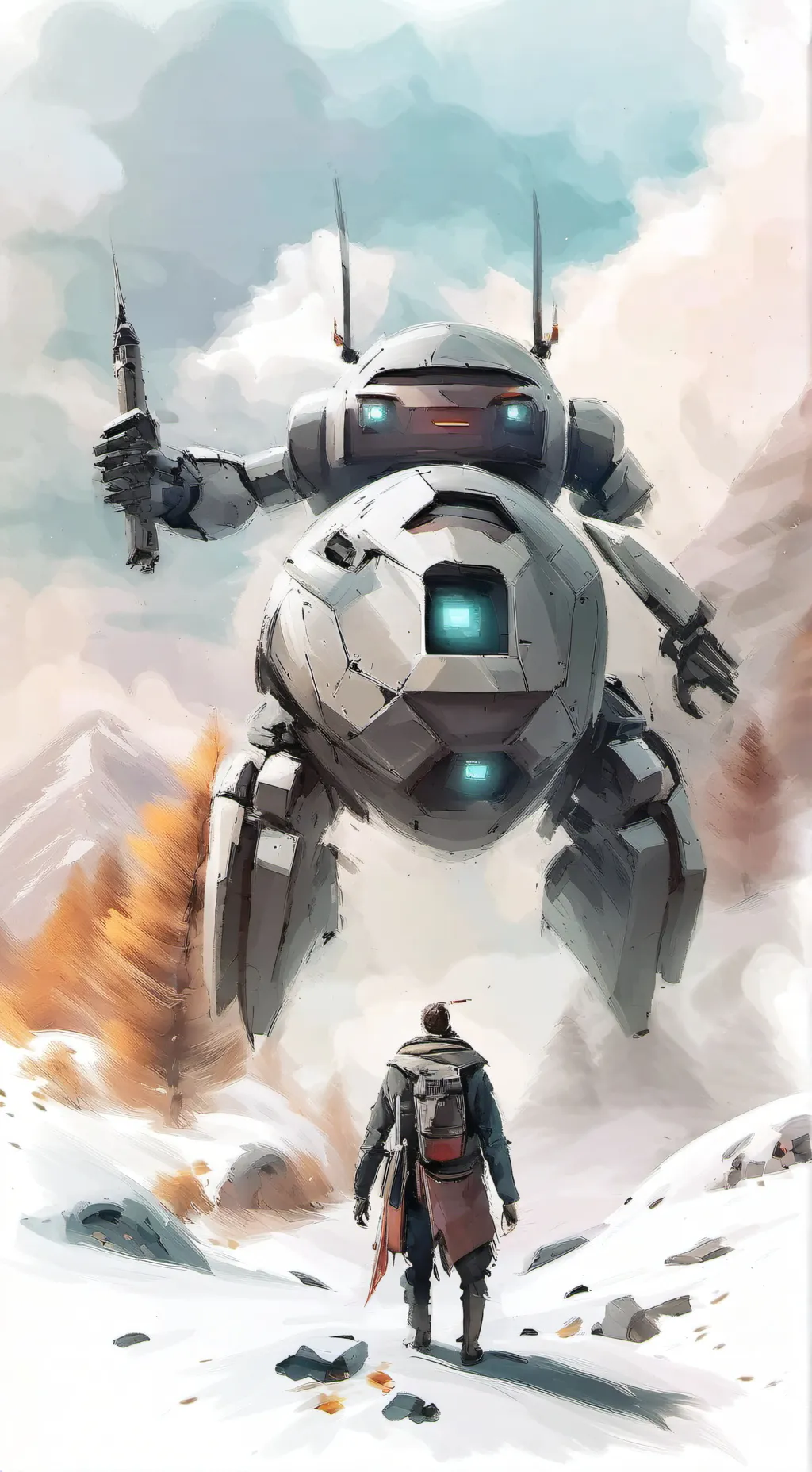 ai character: MHA x omnidroid  background