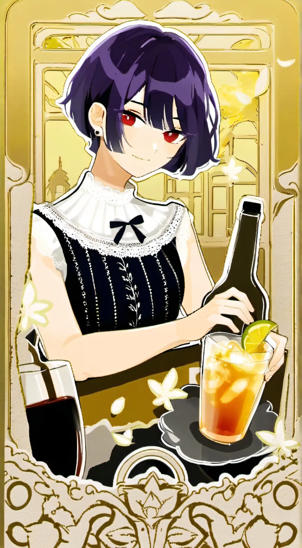 ai character: BRIGHT X SHEDLESKY background