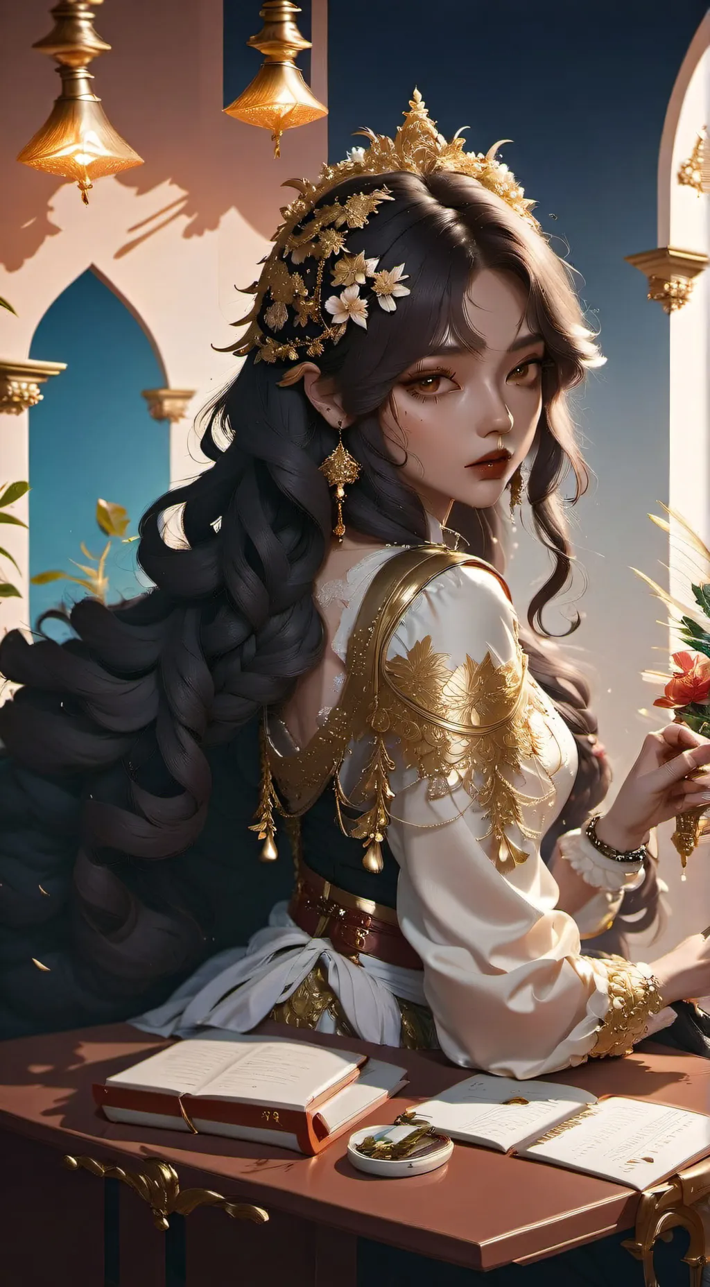 ai character:  nami background