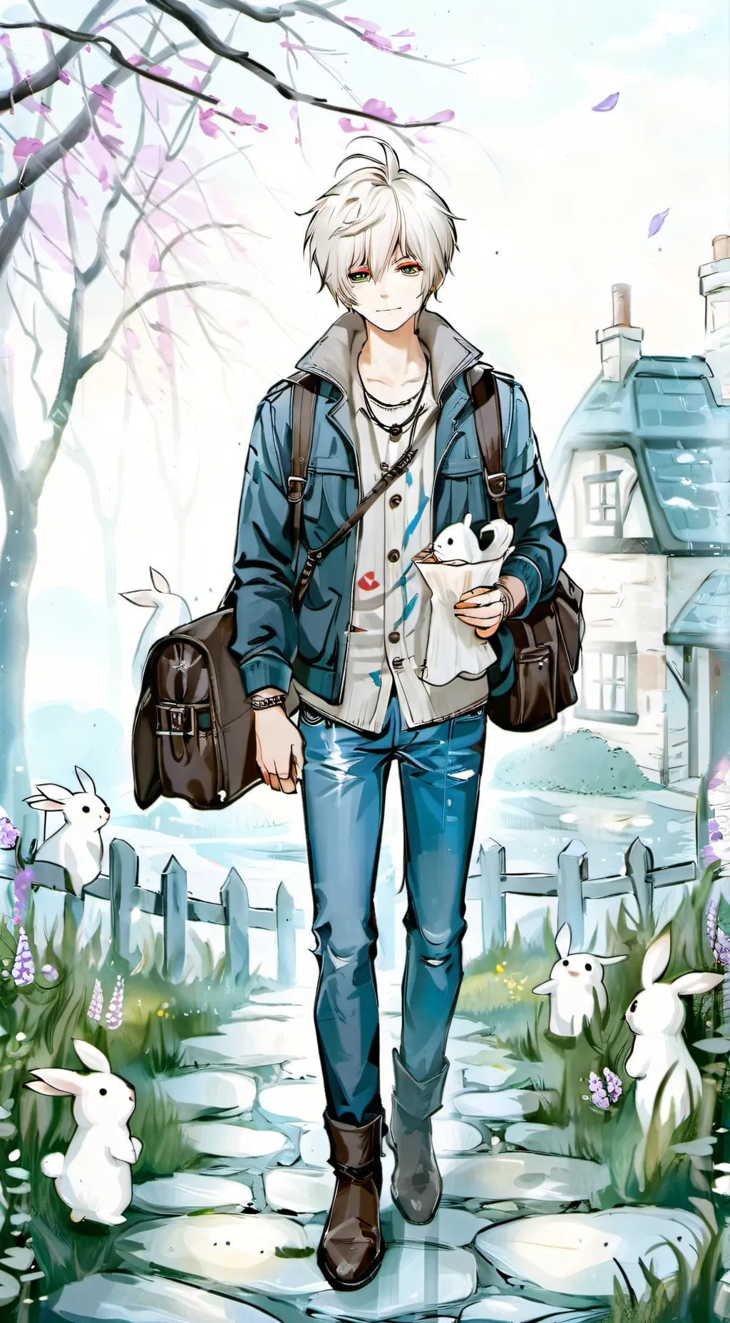 ai character: 🐰Theodore🐰 background