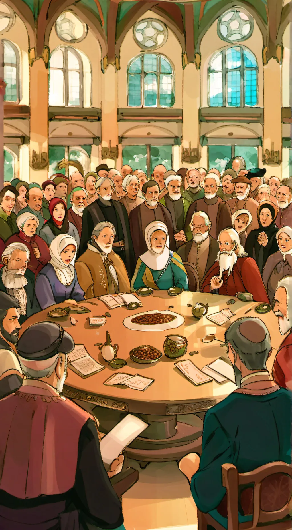 ai character: Lots of peope background