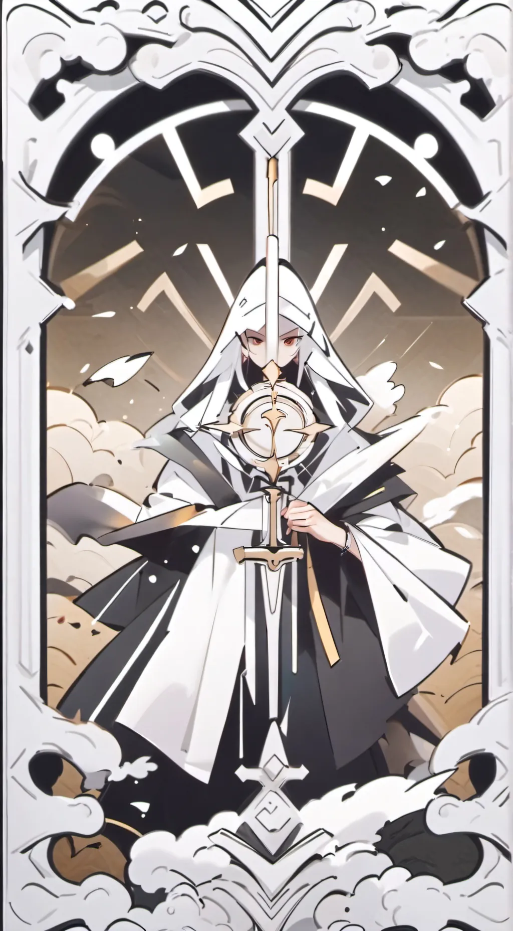 ai character: Upper moon background