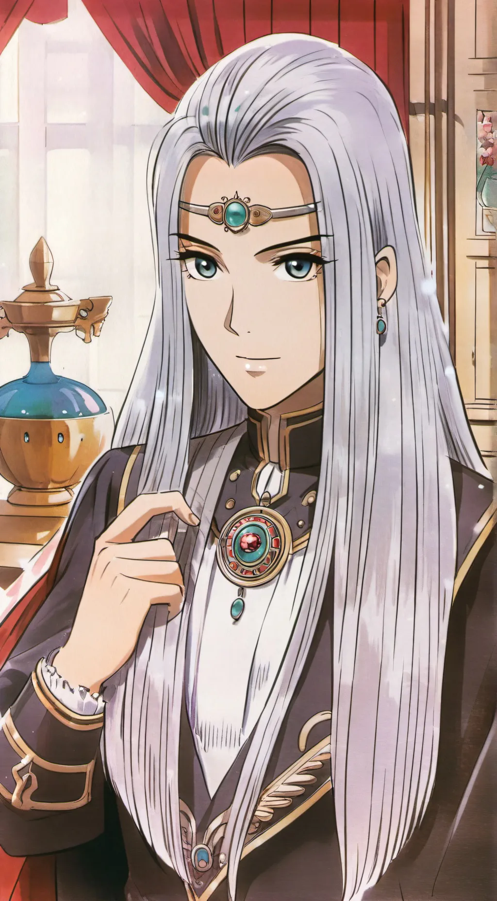 ai character: Ink background