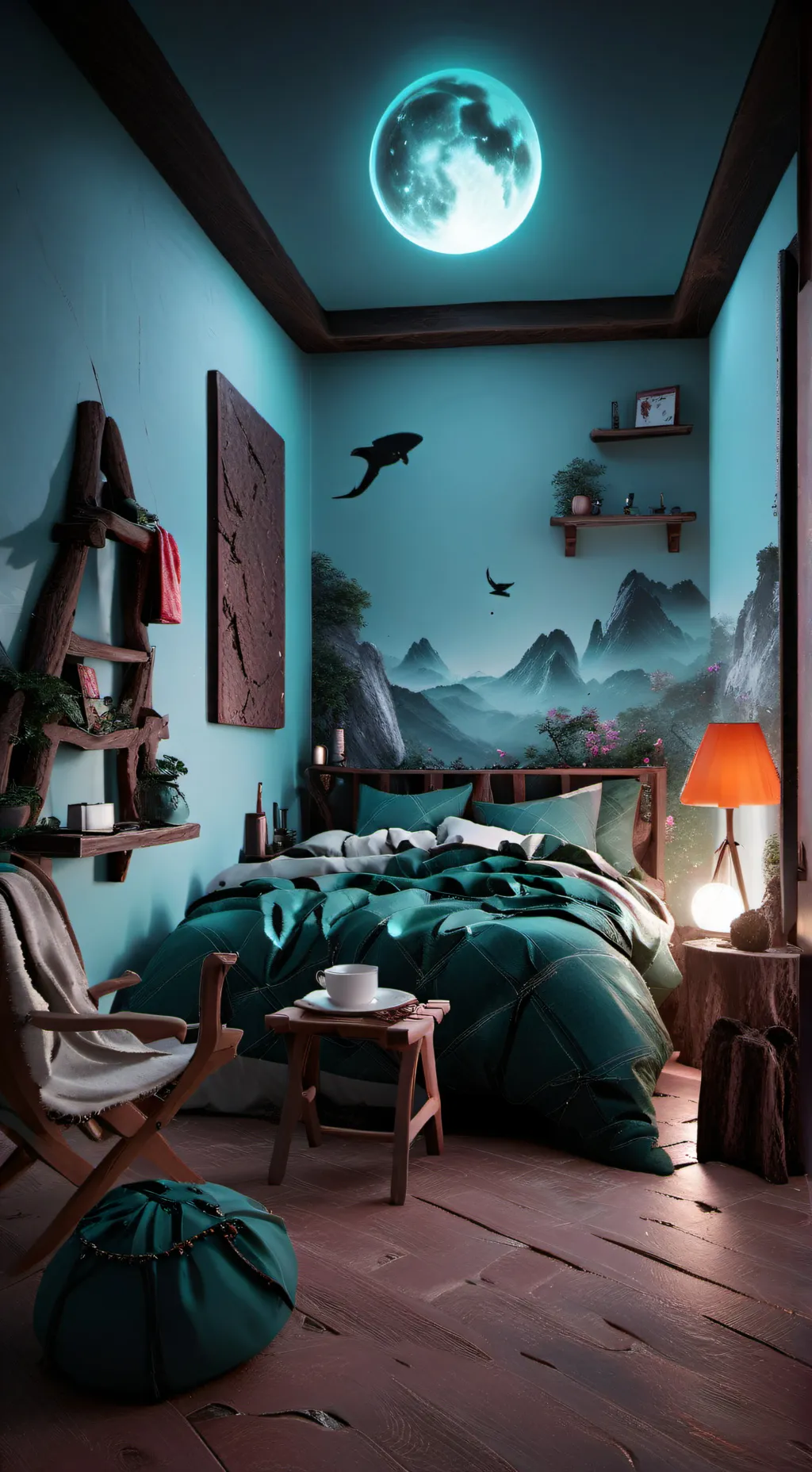 ai character: sleepover background