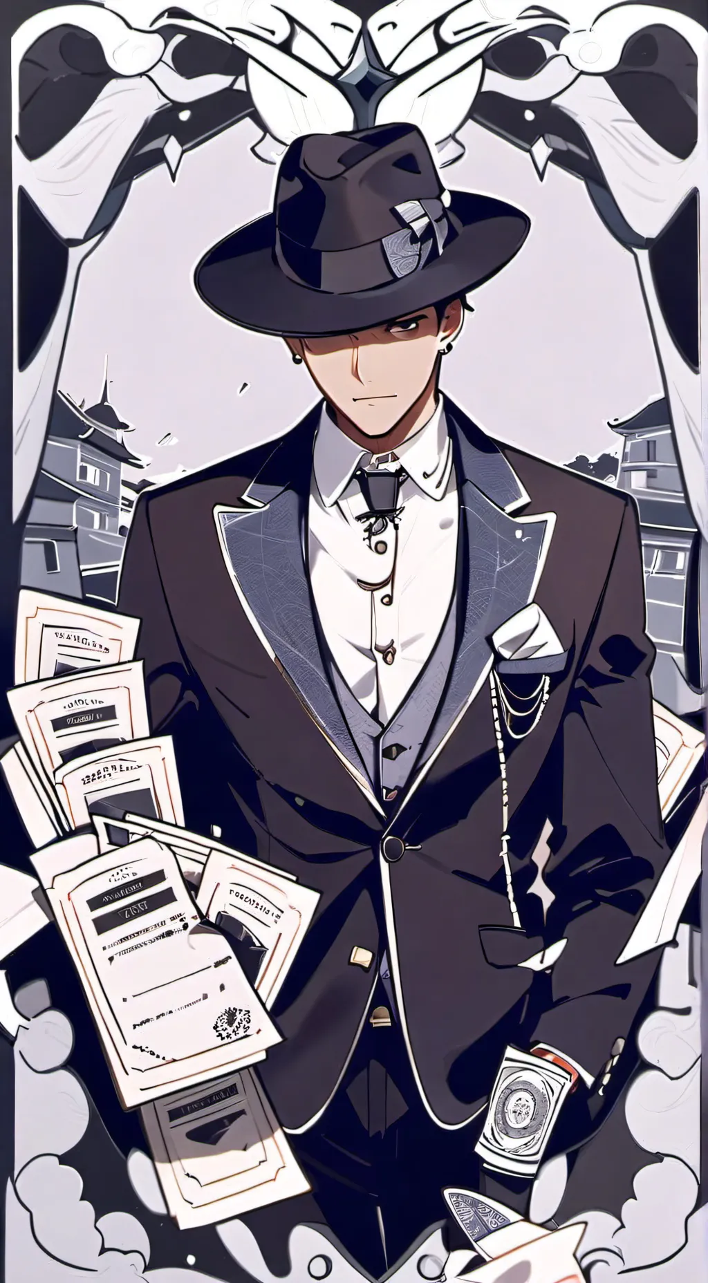 ai character: Freaky mafioso background