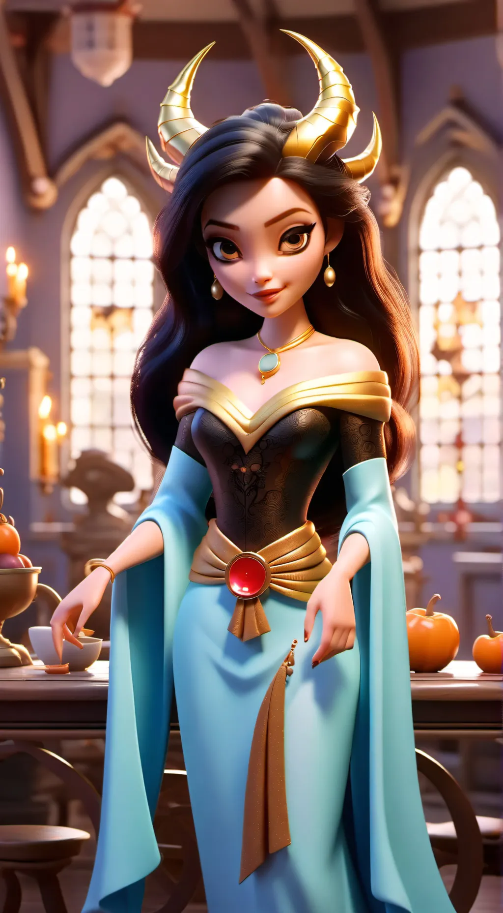 ai character: K-pop demon hunter  background