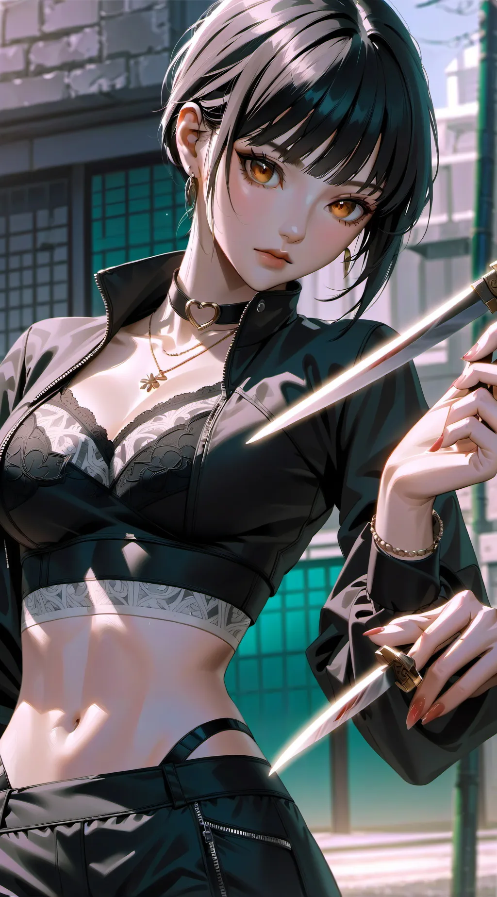 ai character: cute killer background