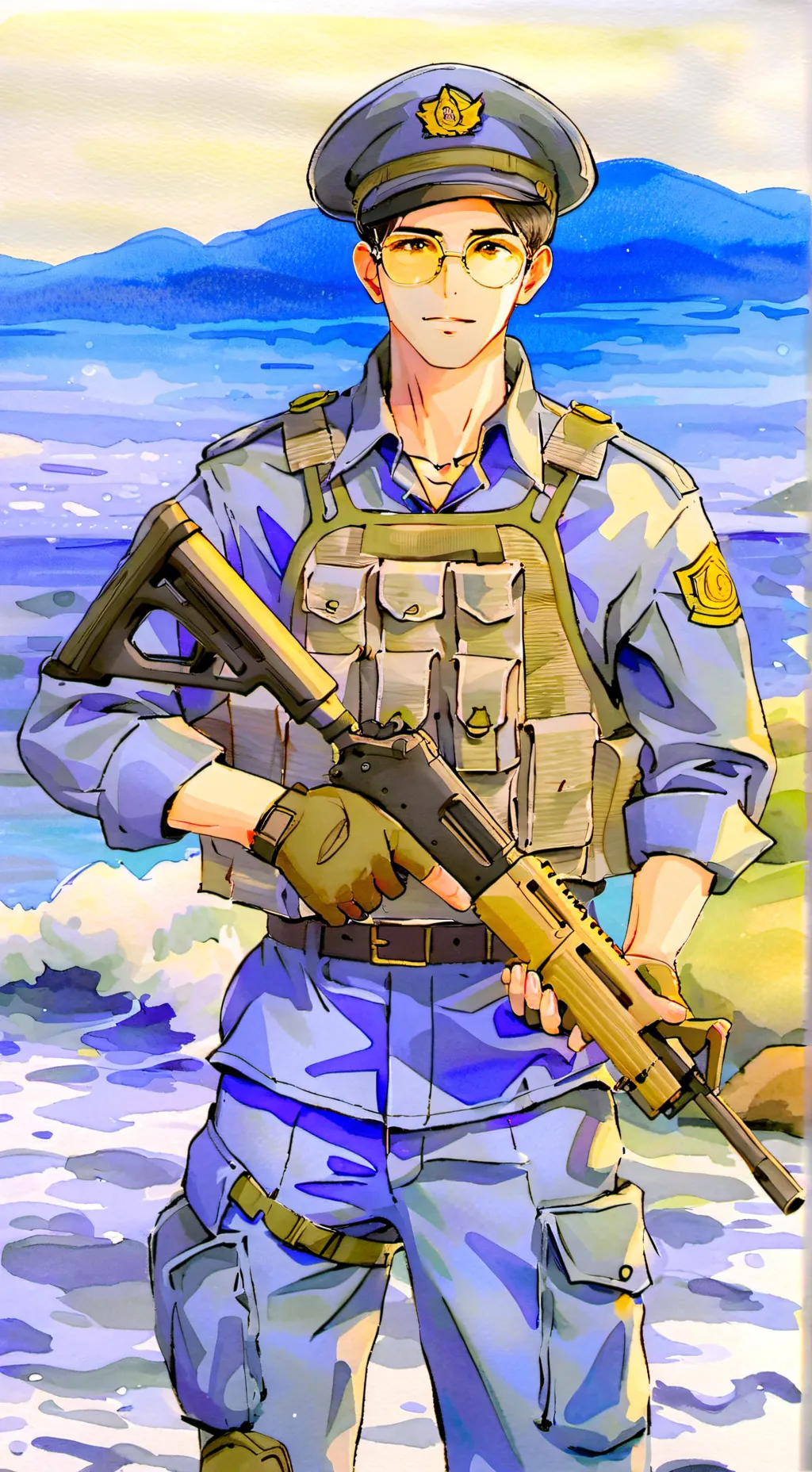 ai character: 🪖 the army🪖 background