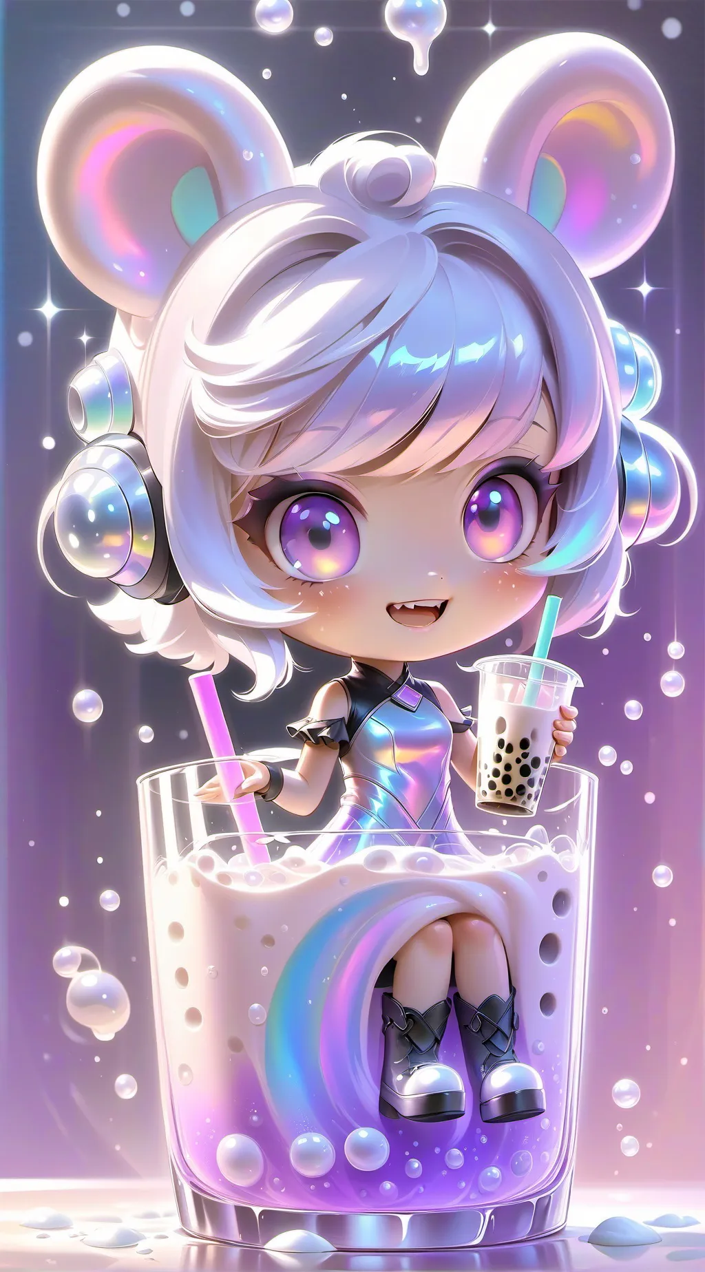 ai character: snowi the boba background