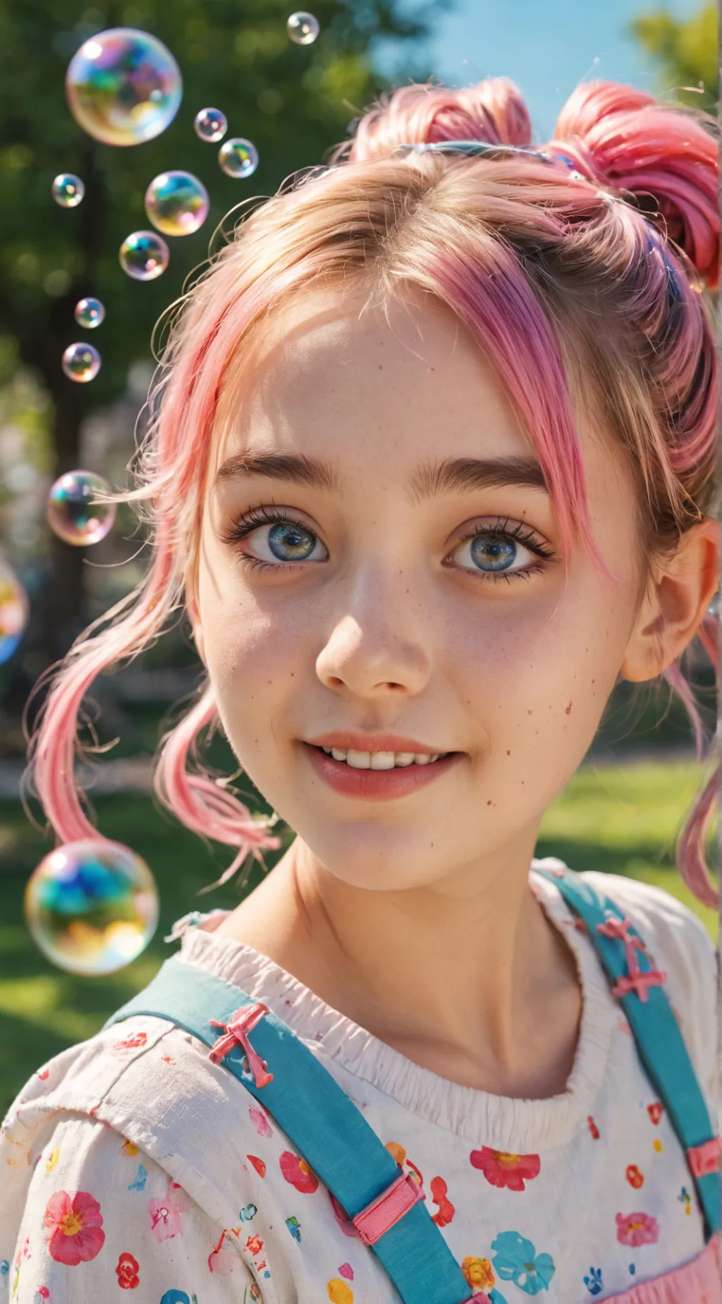 ai character: Bubbles background