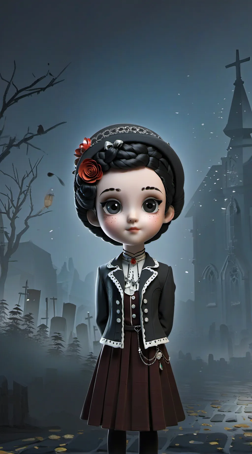 ai character: coraline background