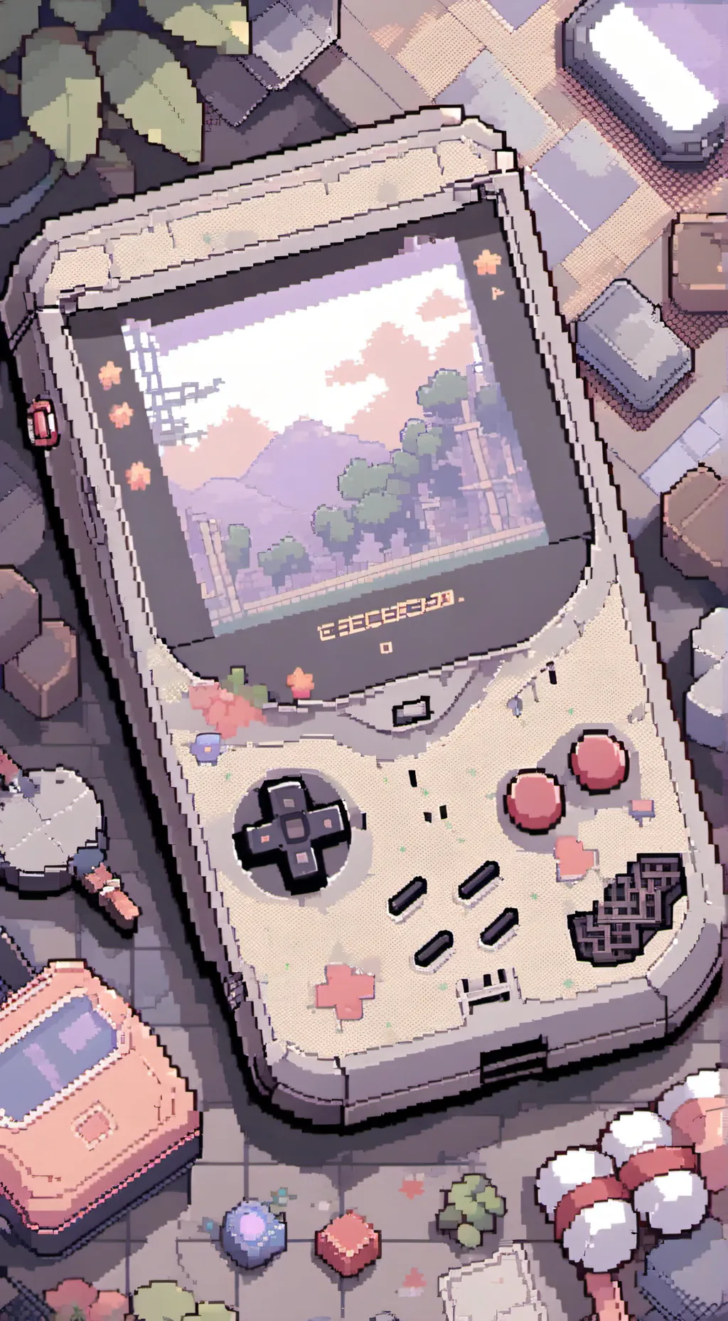 ai character: retro battle background