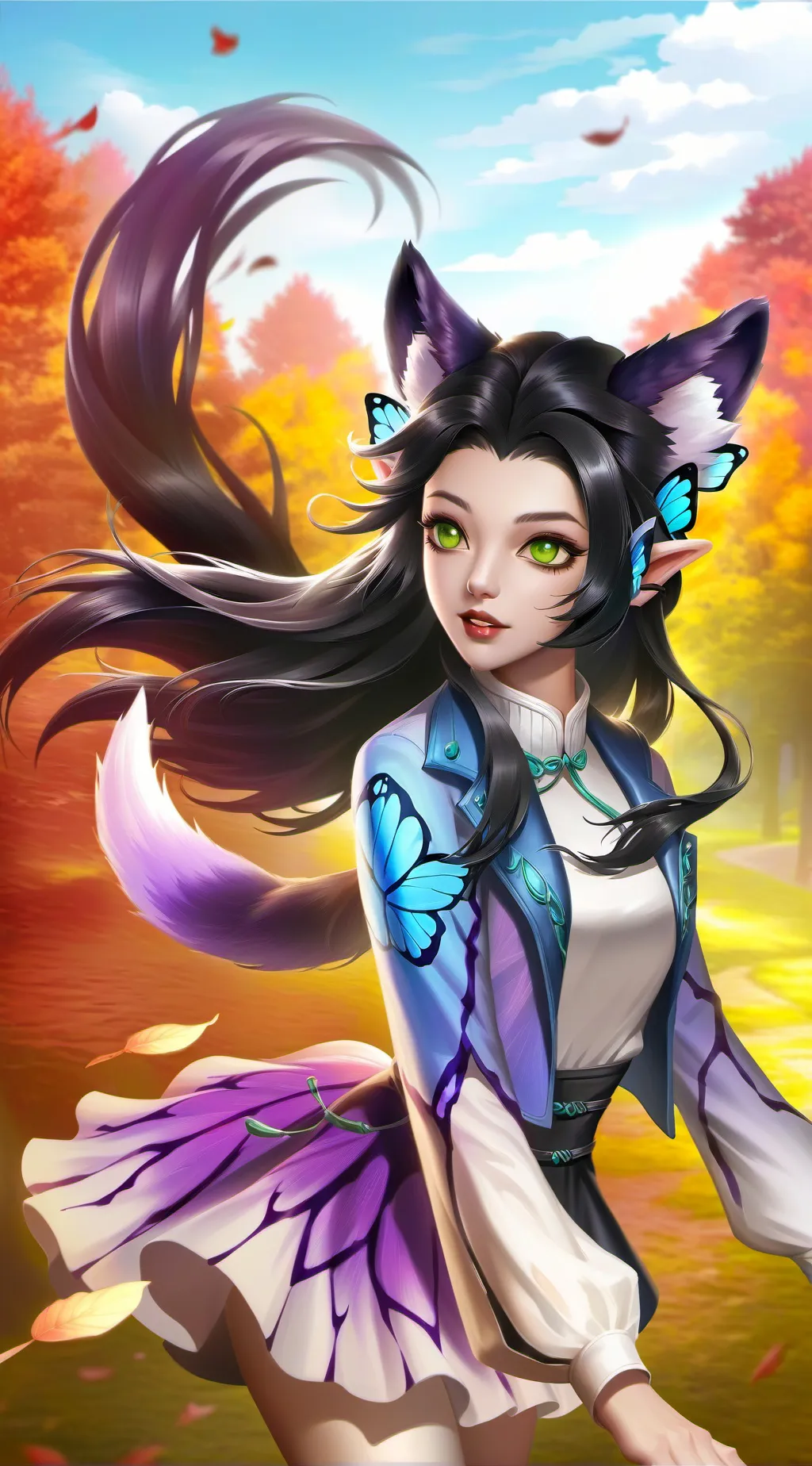 ai character: Wolflina Spirit background