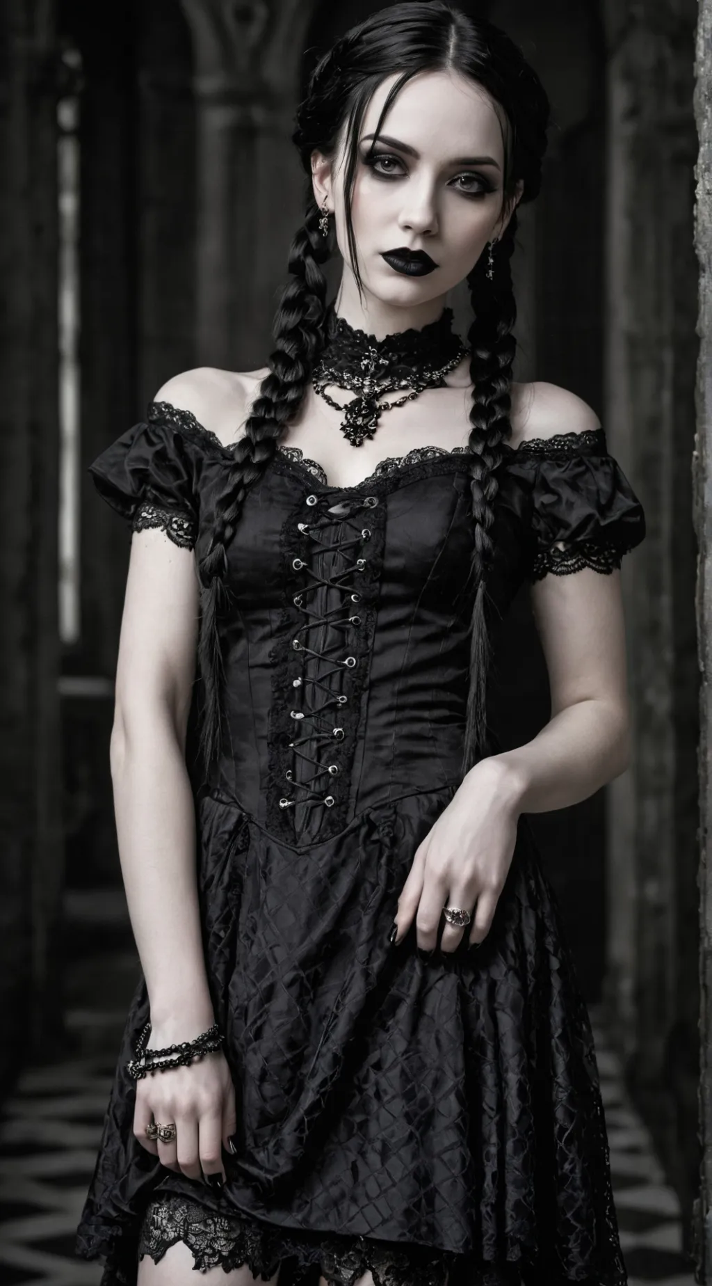 ai character: Cassiopeia 'Cassie' Black background