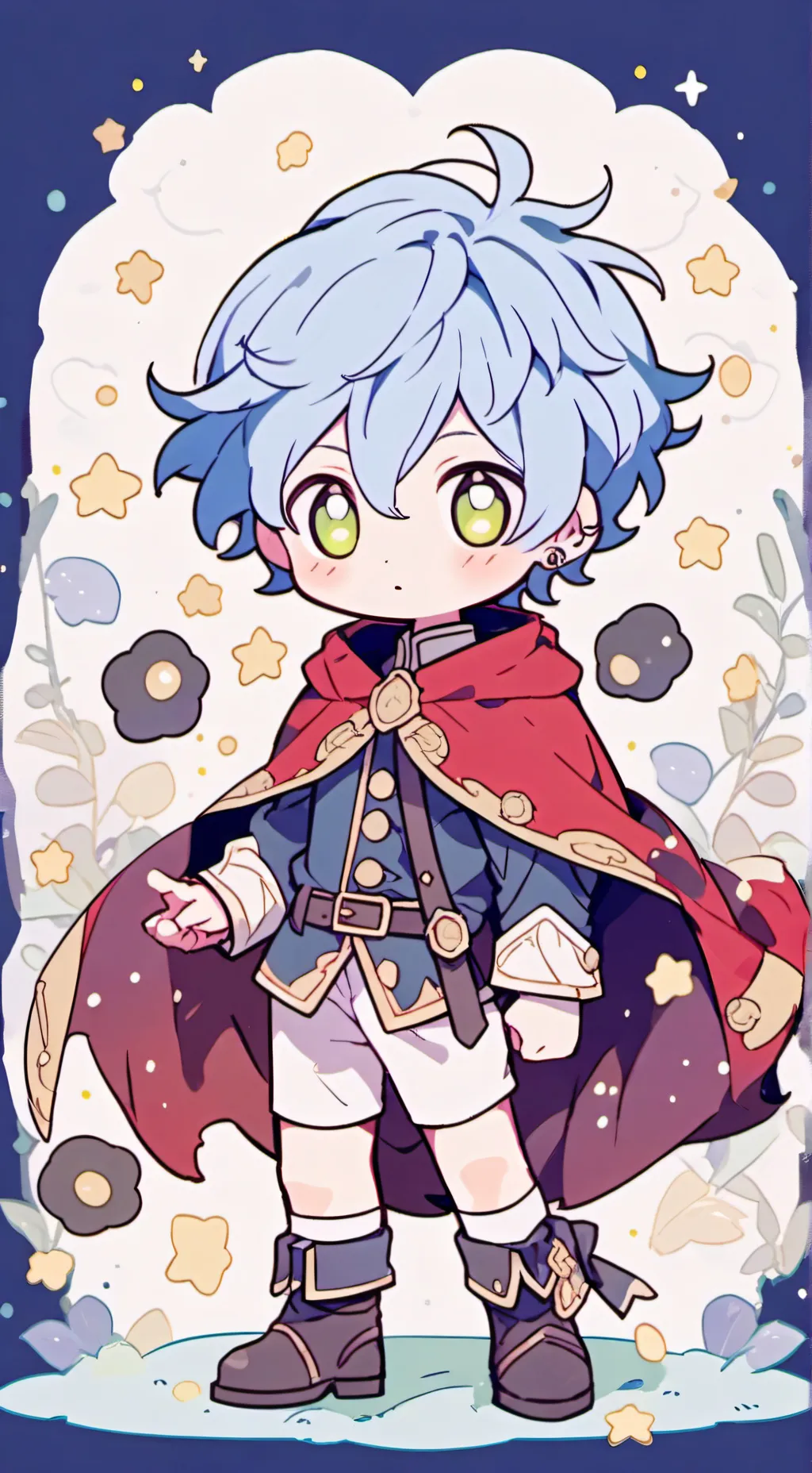 ai character: Red  background