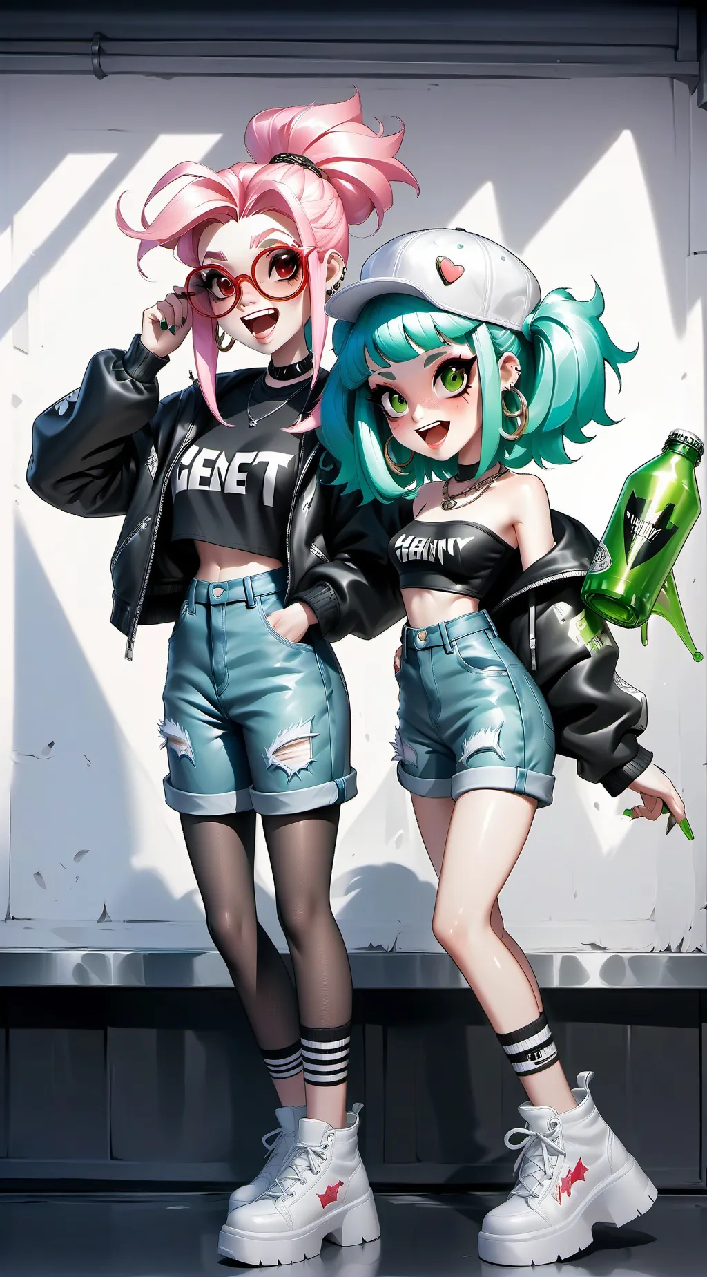 ai character: Mina and lucy background