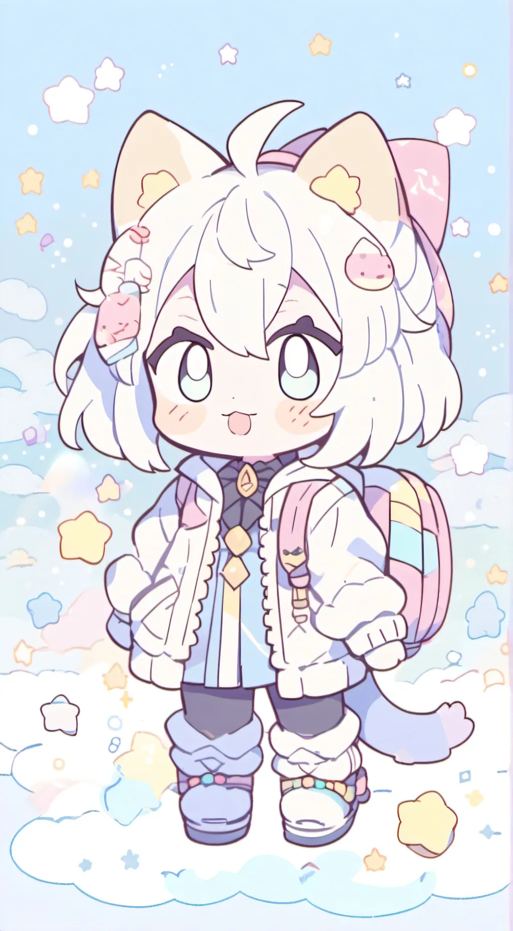 ai character: Nyan cat vs tac na background