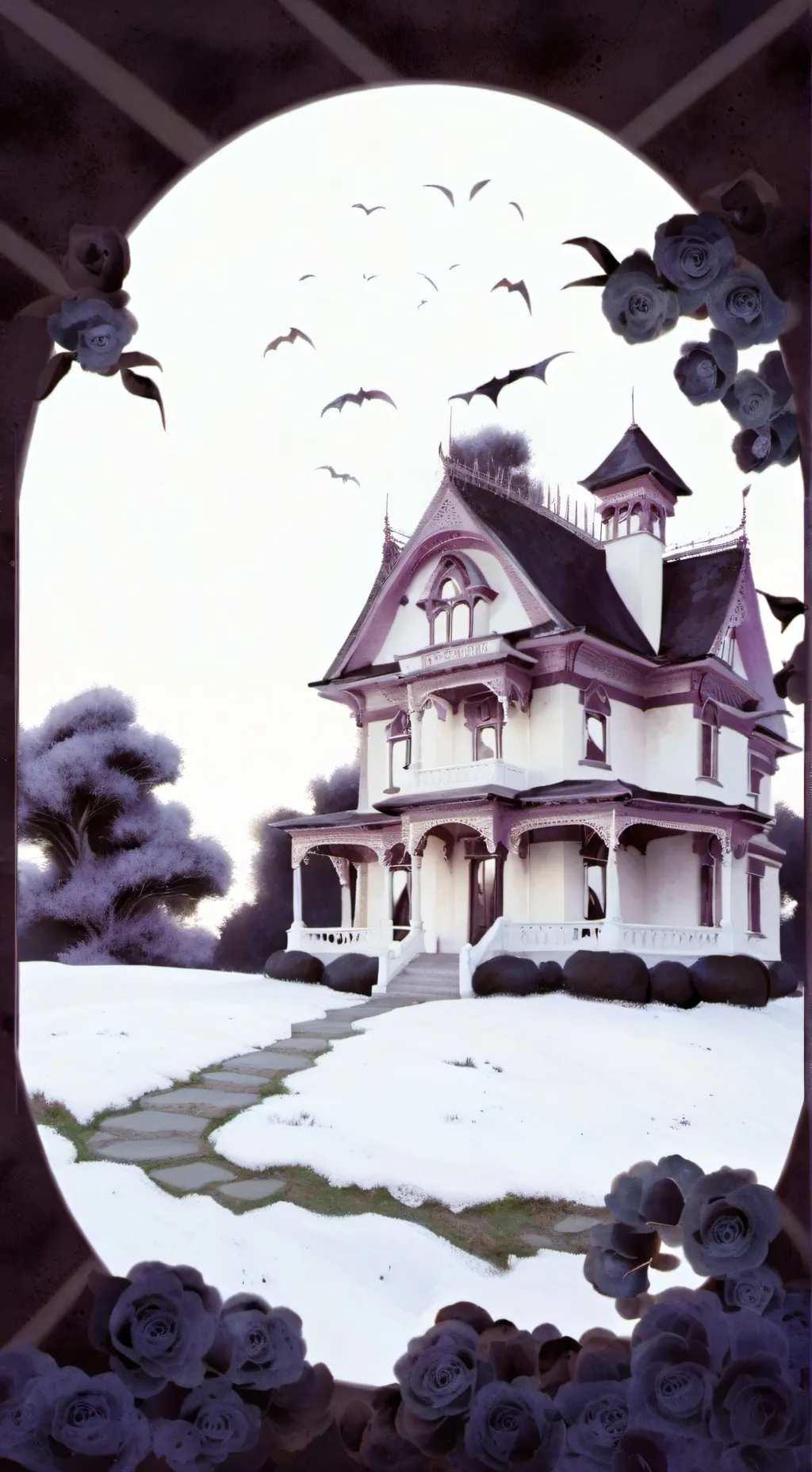 ai character: Haunted House background