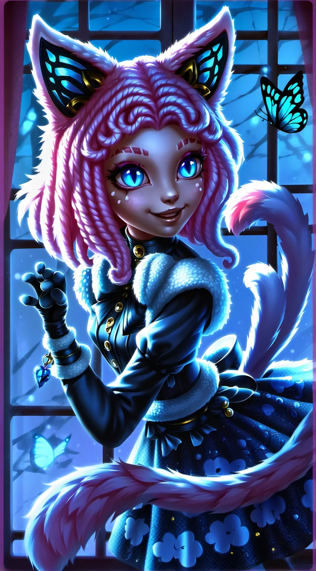 ai character: Pink Pixie background