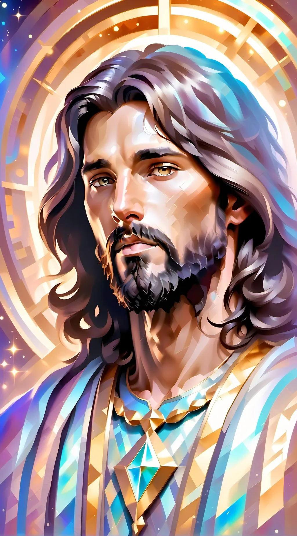 ai character: Jesus background