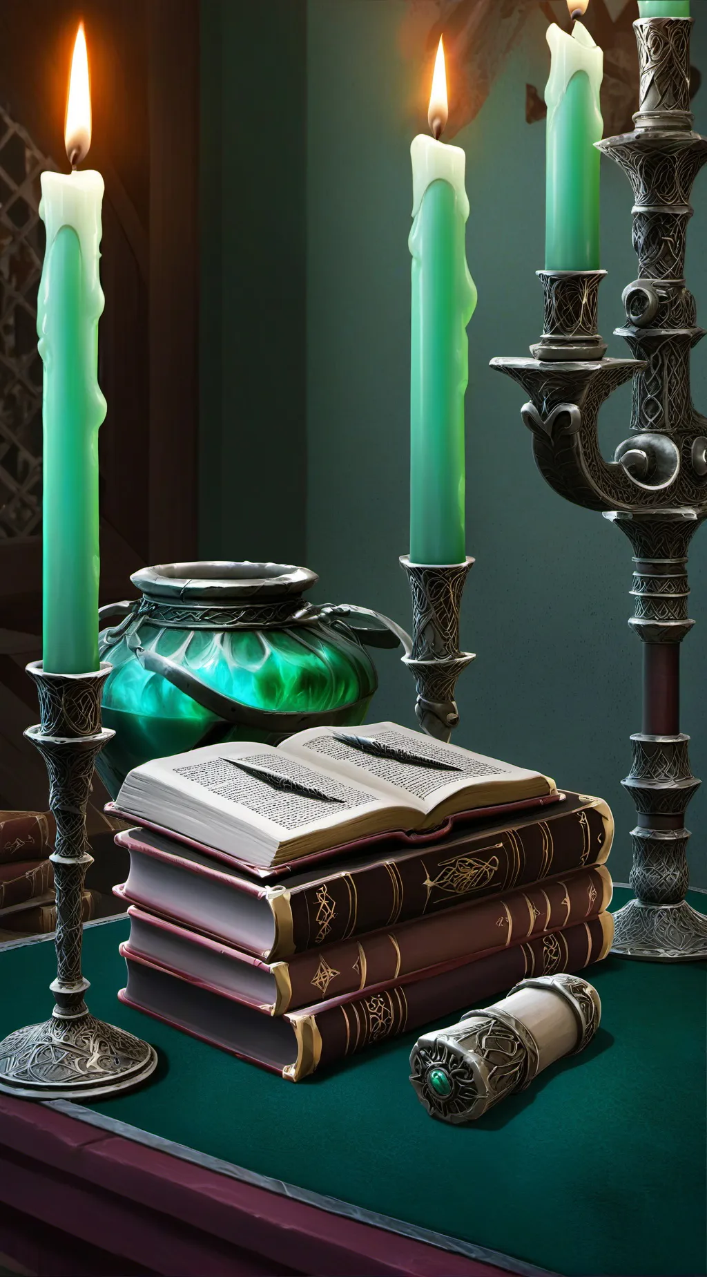 ai character: library  background