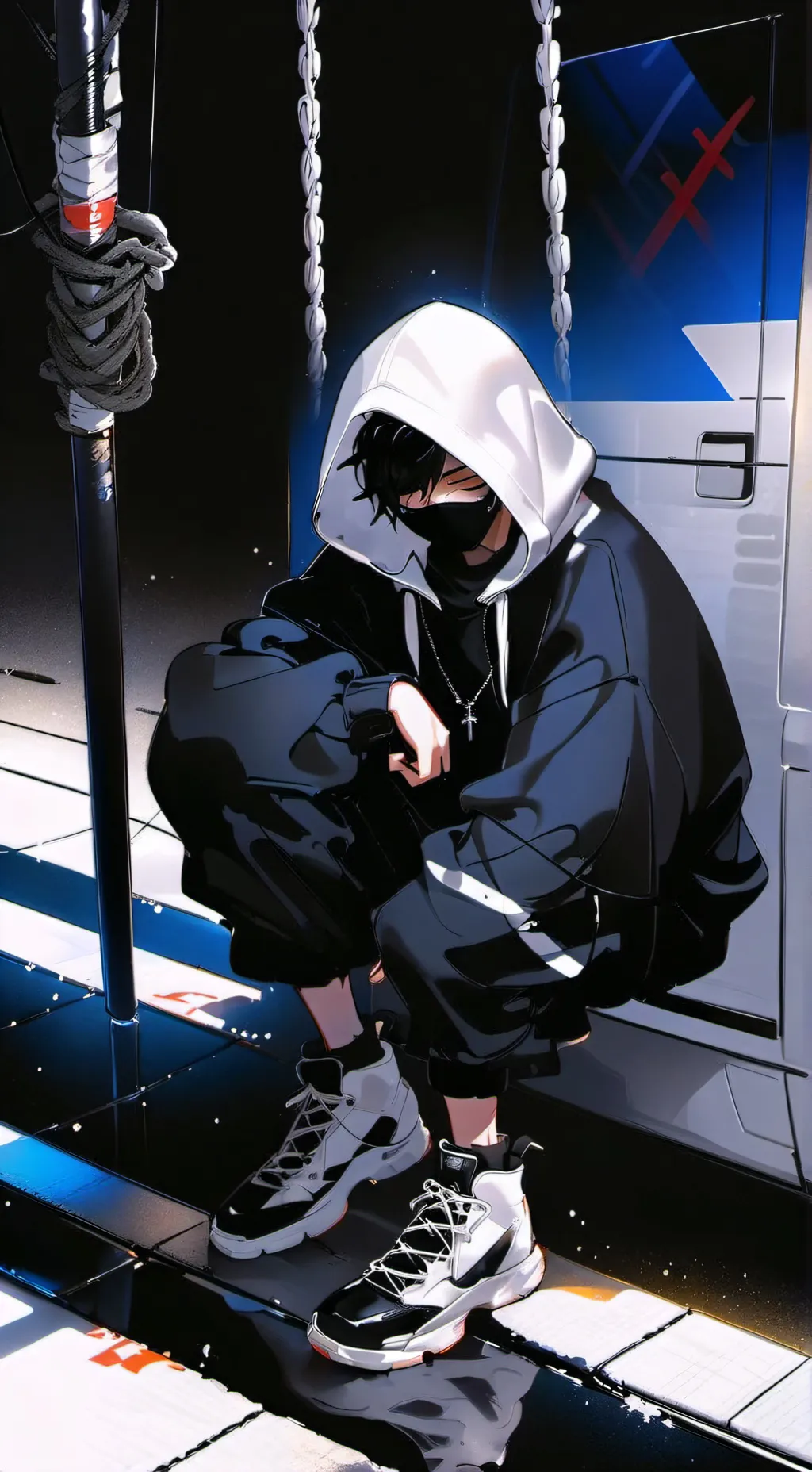 ai character: shadow background