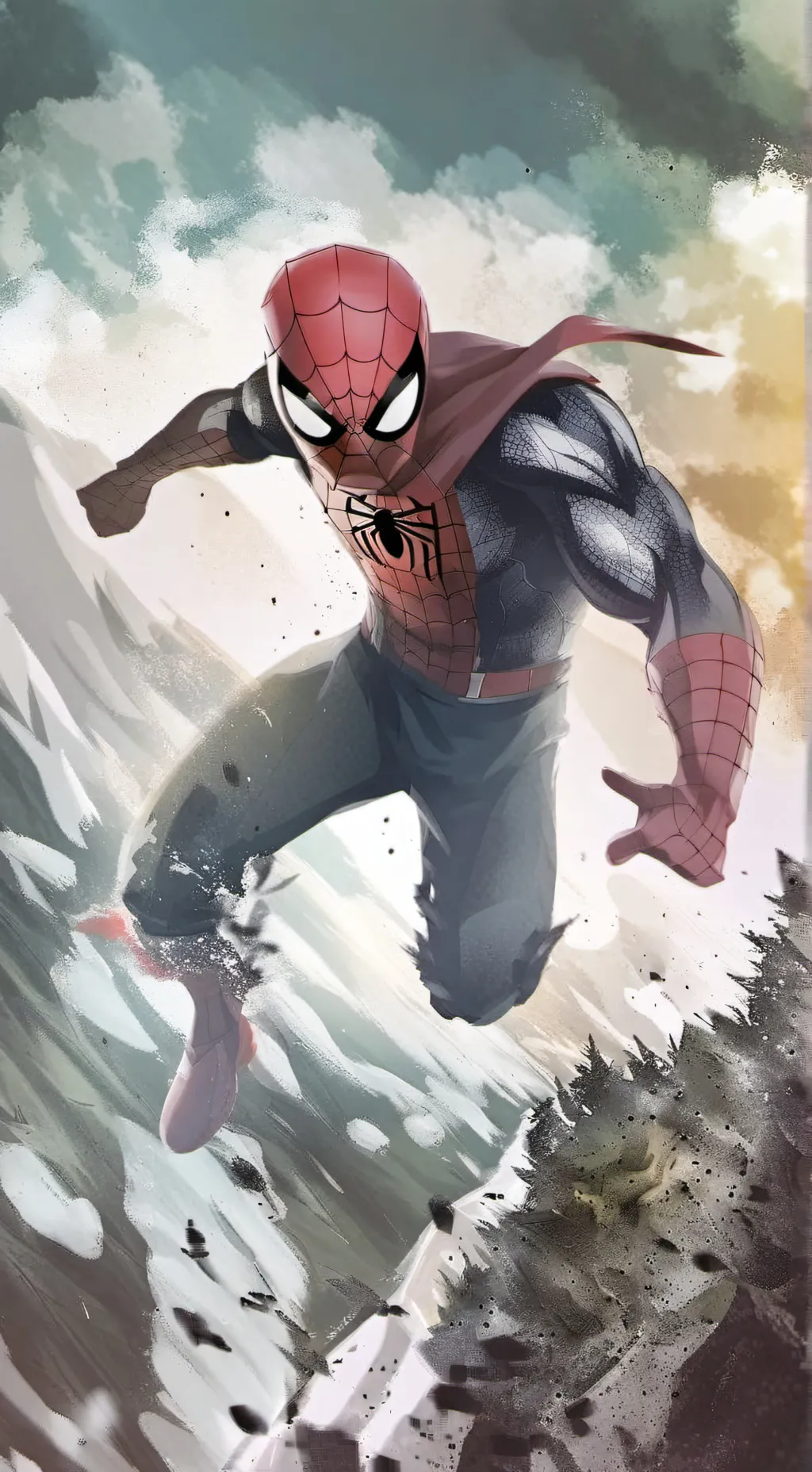 ai character: spider man  background