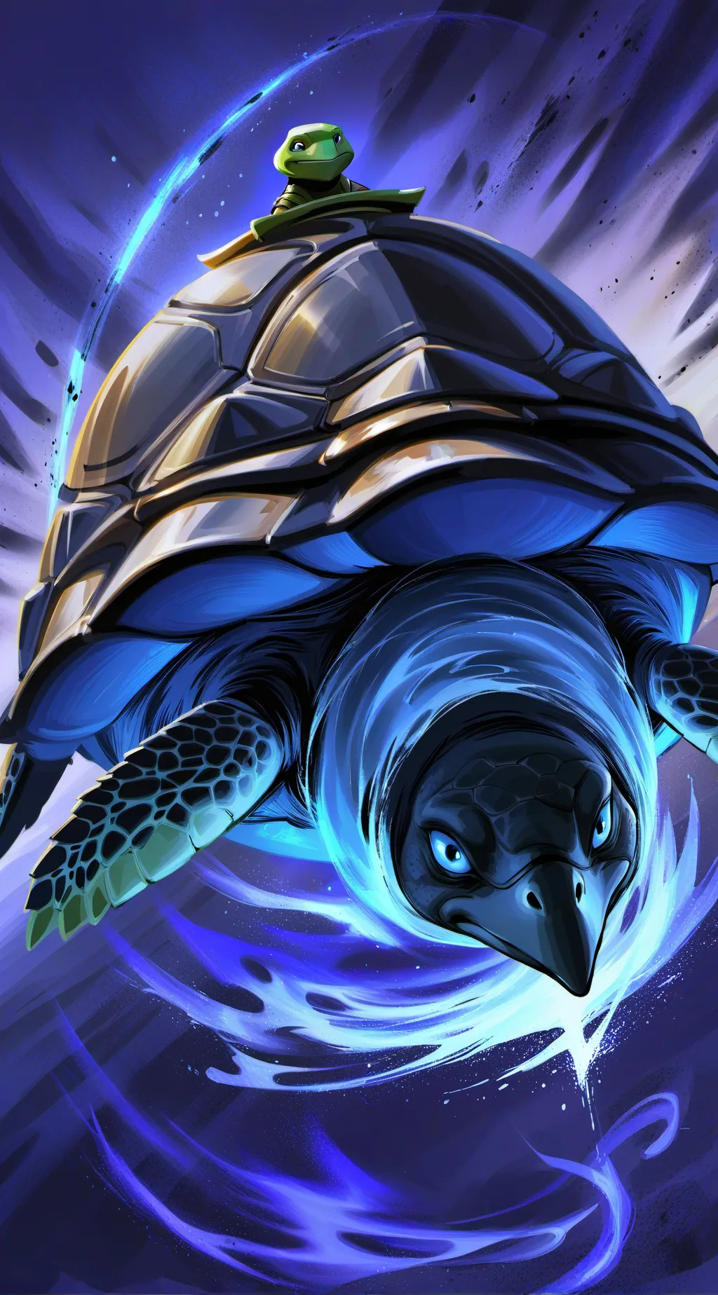 ai character: TURTLE background
