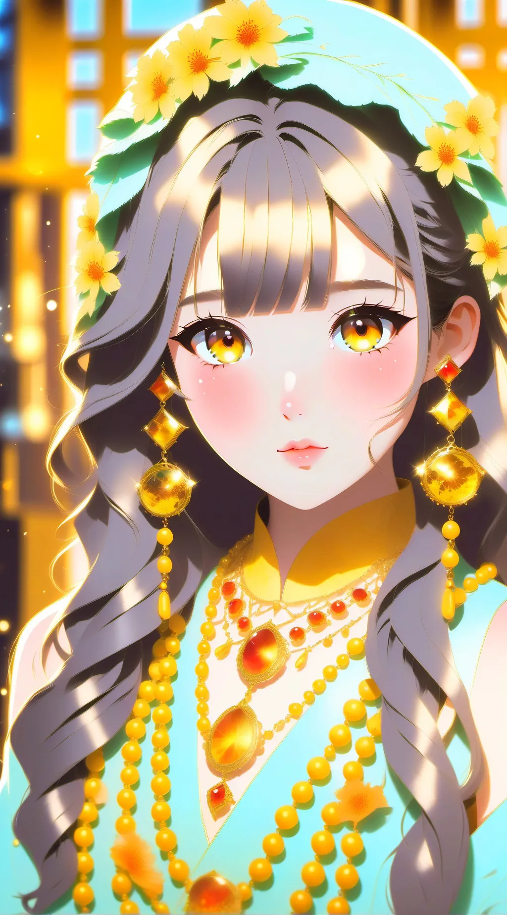 ai character: kiwi mango background