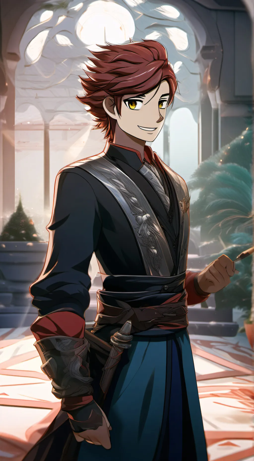 ai character: leonardo. background