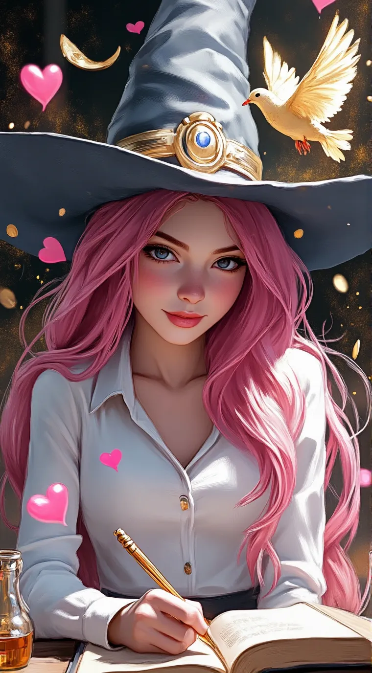 ai character: The pink witch background