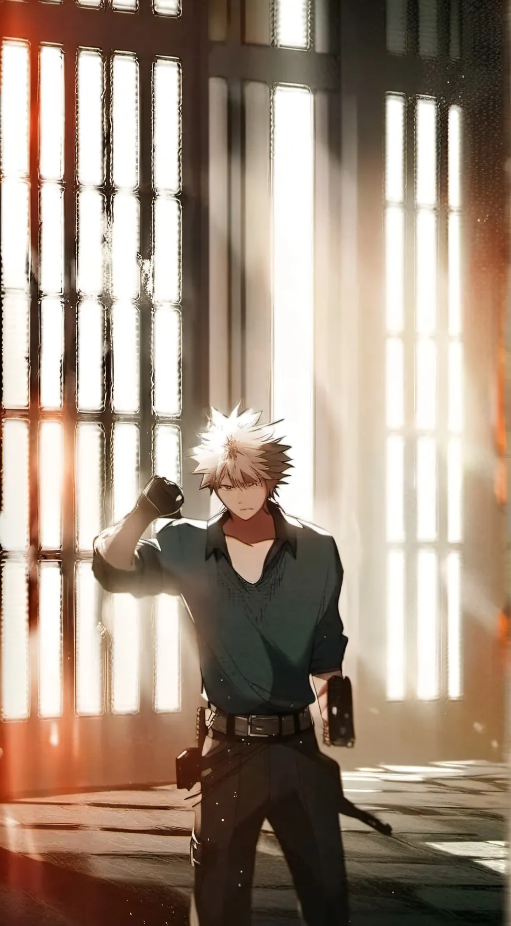 ai character: bakugo x T/N background