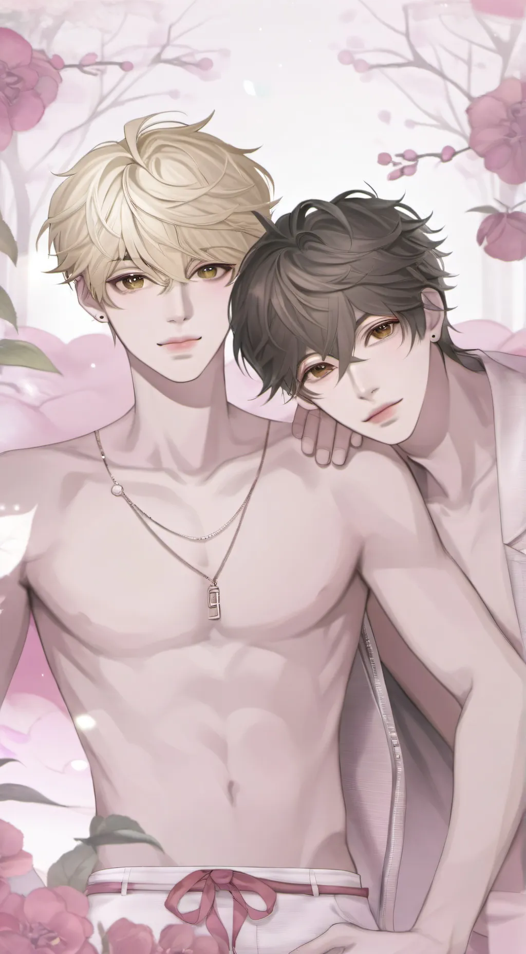 ai character: Mike and saki background