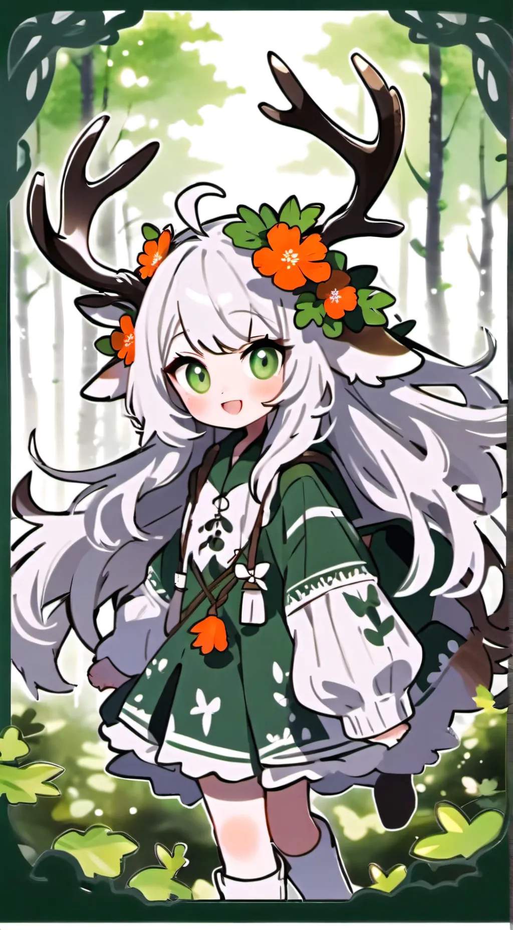 ai character: Hazel Redwood background