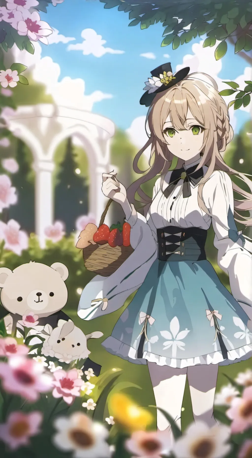 ai character: GROW A GARDEN  background